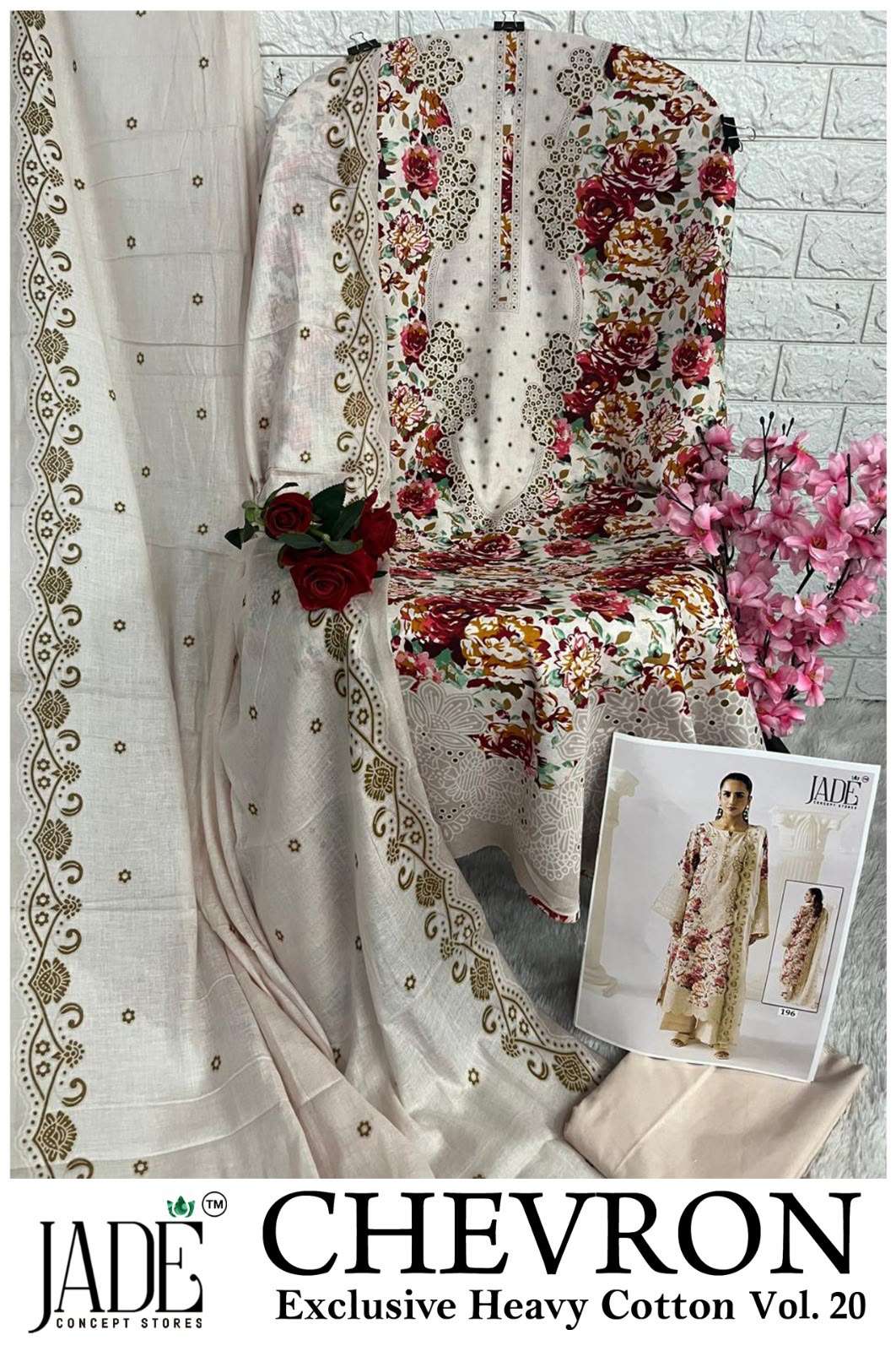 Jade Chevron Vol 20 Pure Heavy Cotton Suit view 14