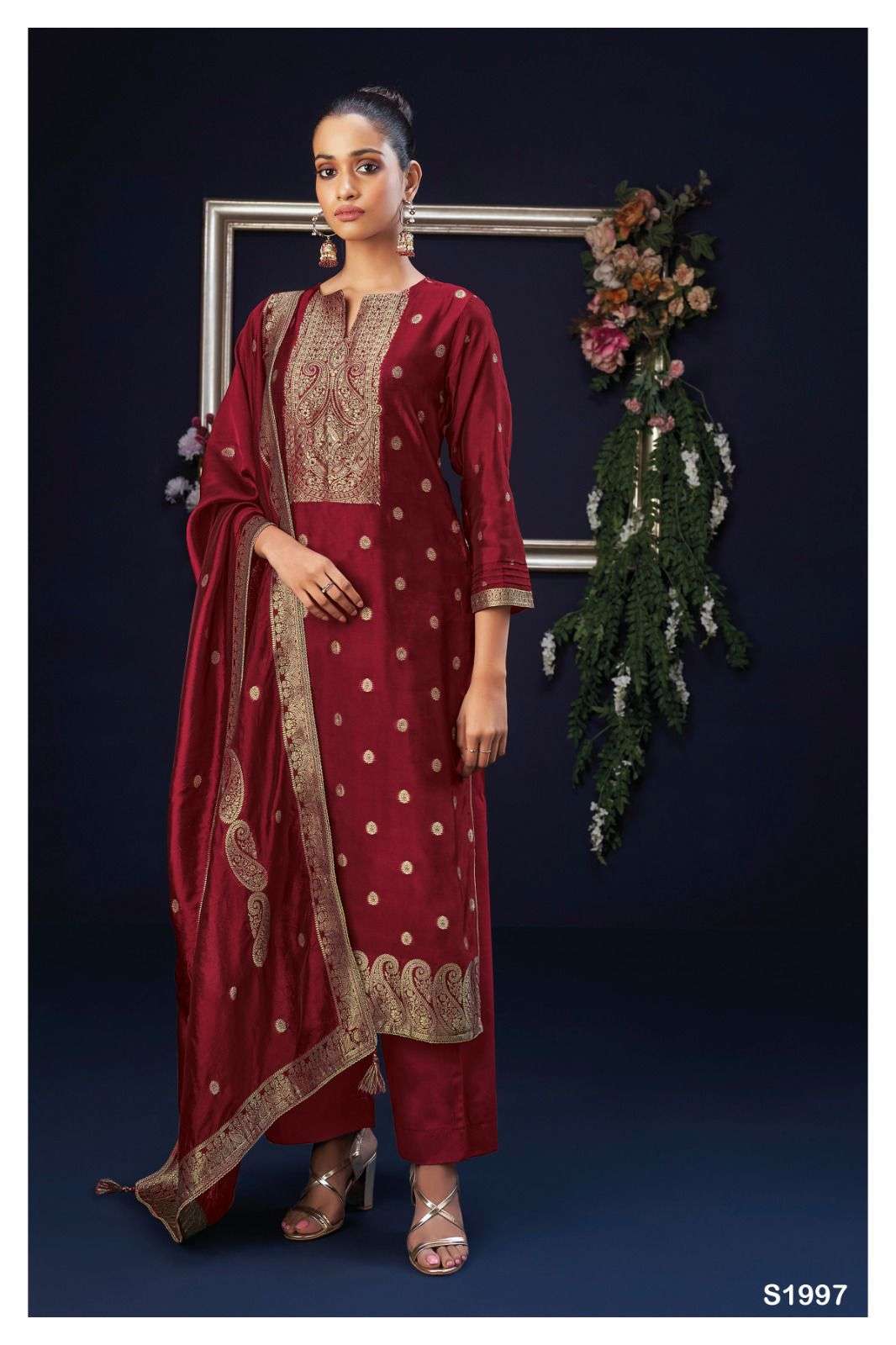 Ganga Orsa 1997 Premium Designs Silk Jacquard Festive Wear Suit New Arrivals view 4