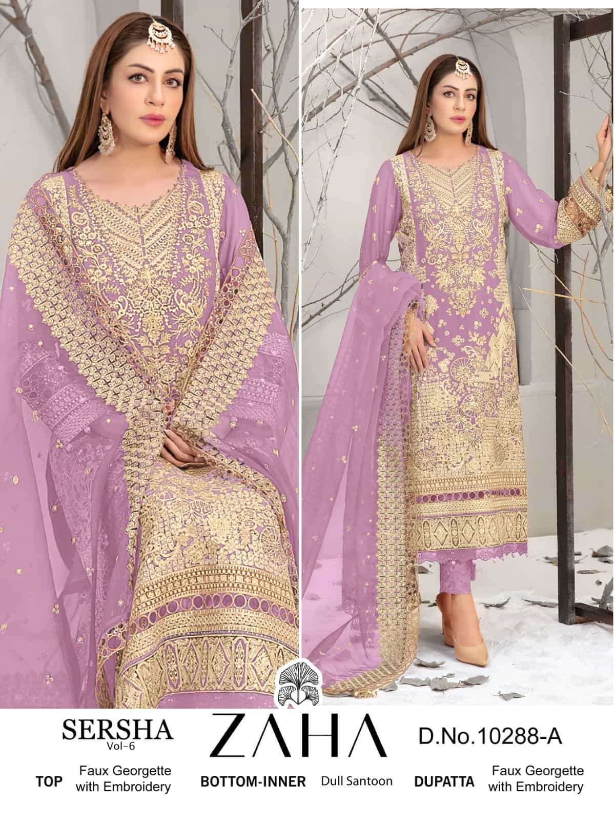 Zaha Embroidered Georgette Salwar Kameez 10288-A