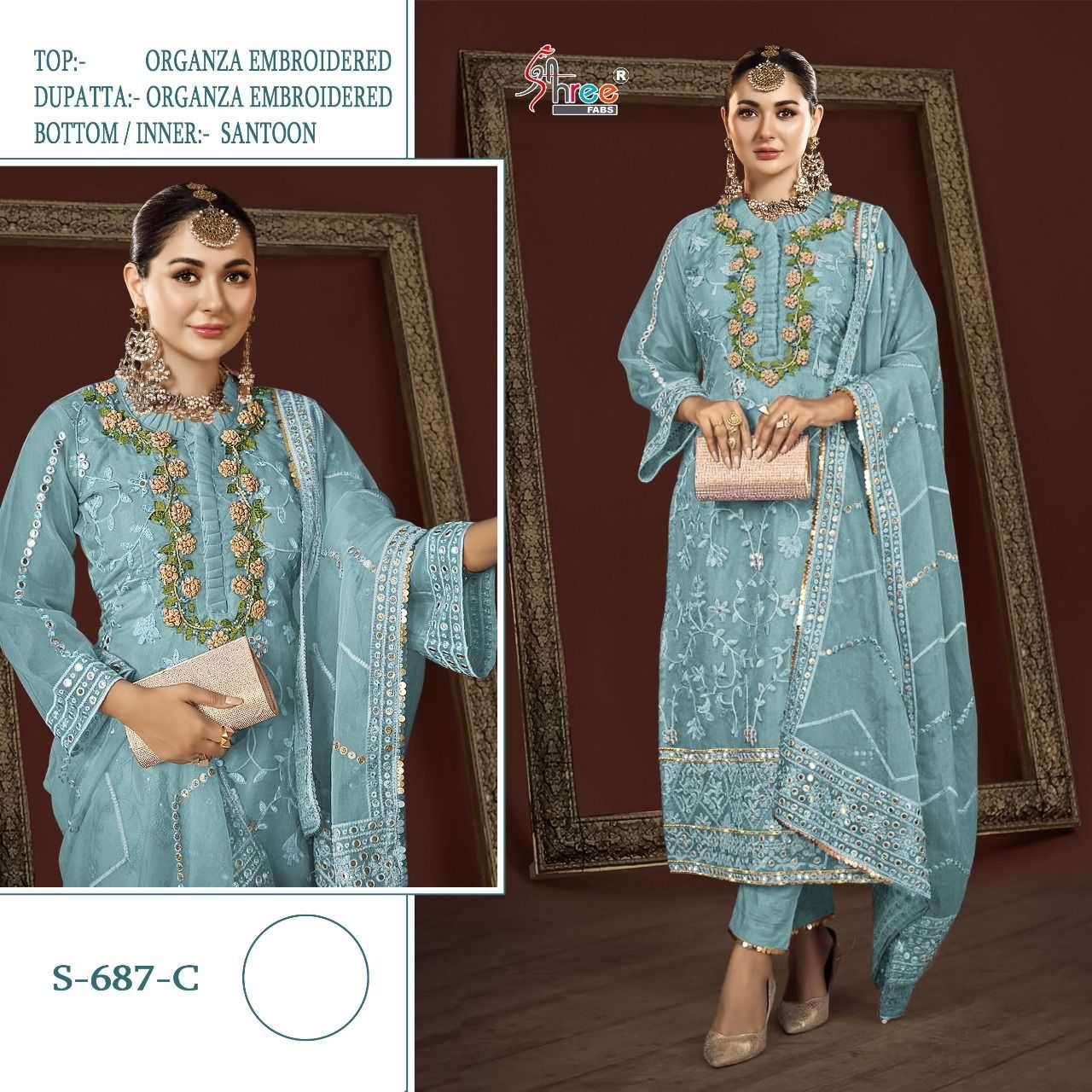Shree Fabs S 687 Colors Pakistani designer Suit Catalog Collection