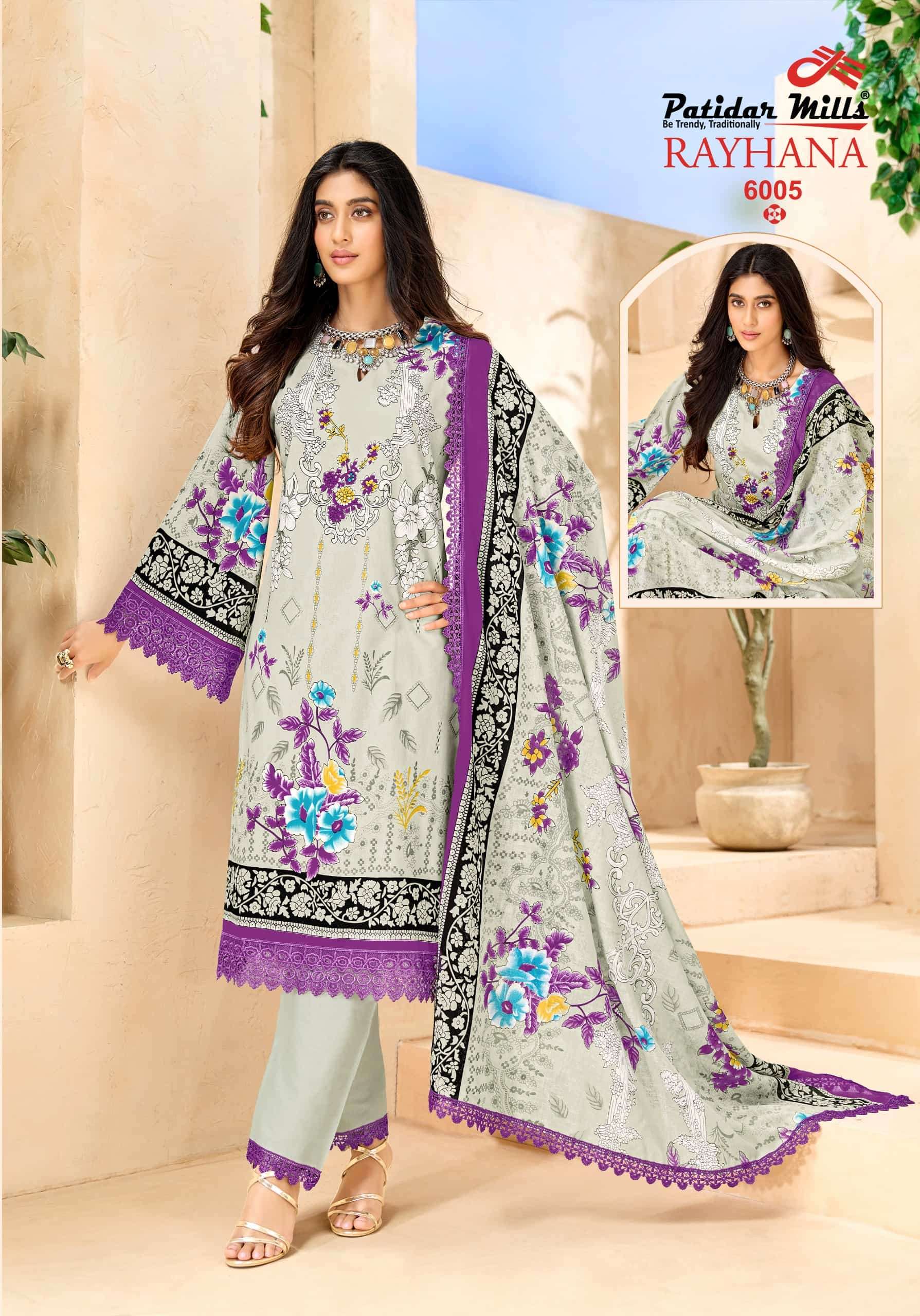 Patidar Mills Rayhana Vol 2 Fancy Cotton Dress Material Catalog view 5