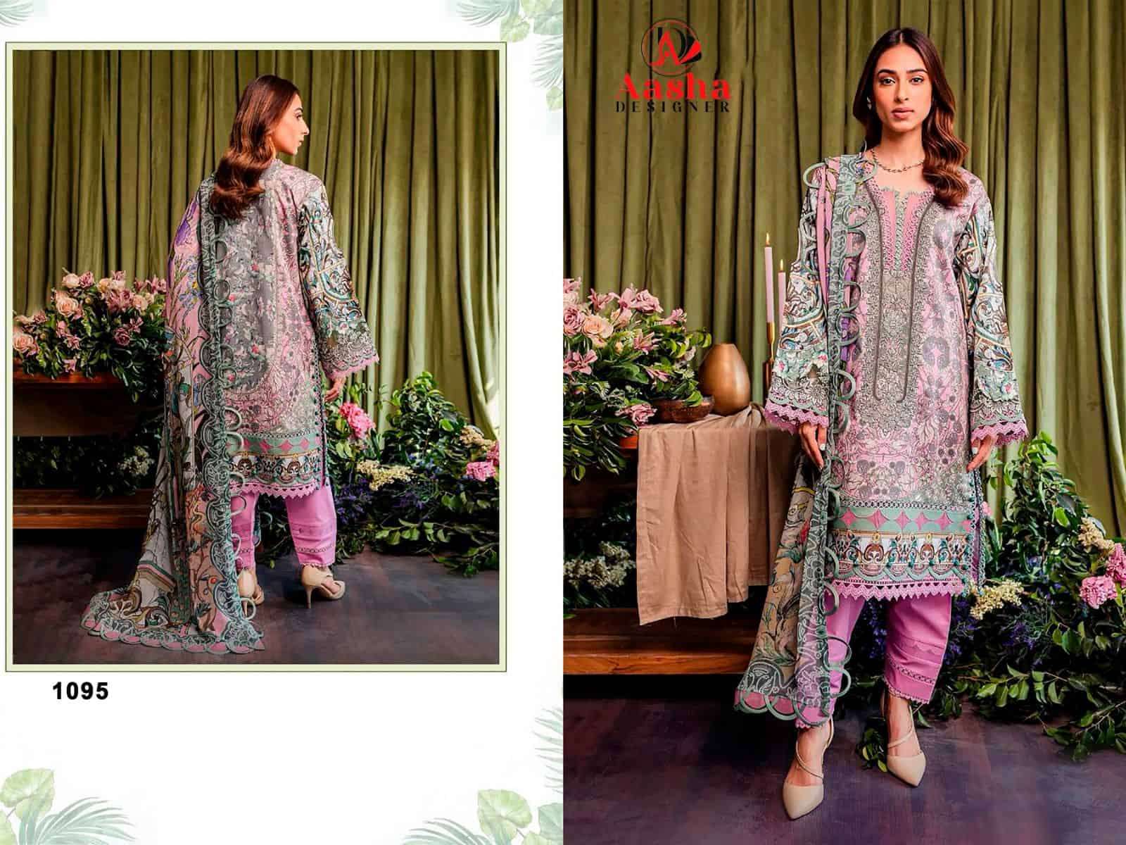 Aasha Designer Jade Bliss Vol 2 Cotton Embroidered Pakistani Dress Exporter view 4