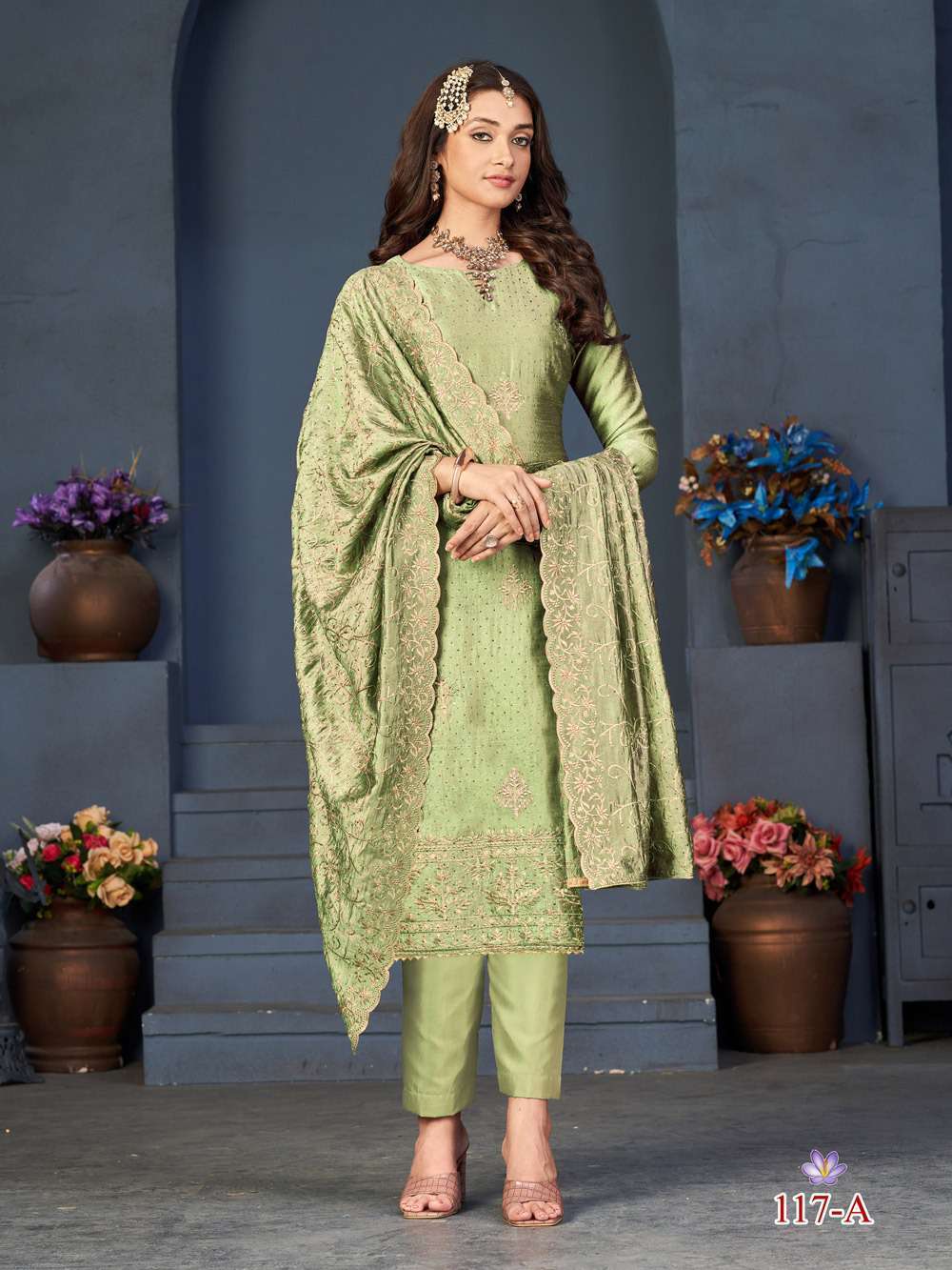 Alfaaz Dista Exclusive Work Festive Wear Straight Suit view 2