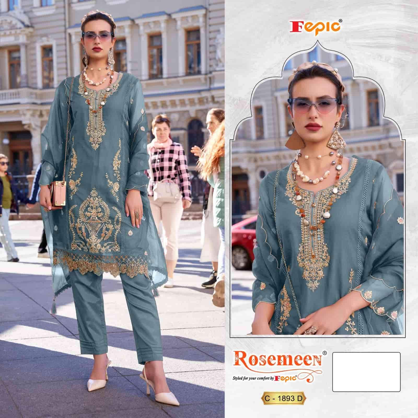 Fepic C 1893 Colors Pakistani Festive Wear Style Designer Salwar Suit Wholesalers view 3