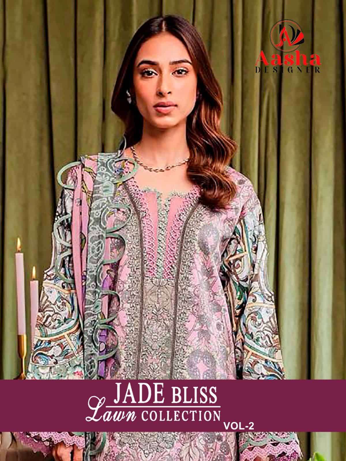 Aasha Designer Jade Bliss Vol 2 Cotton Embroidered Pakistani Dress Exporter view 6