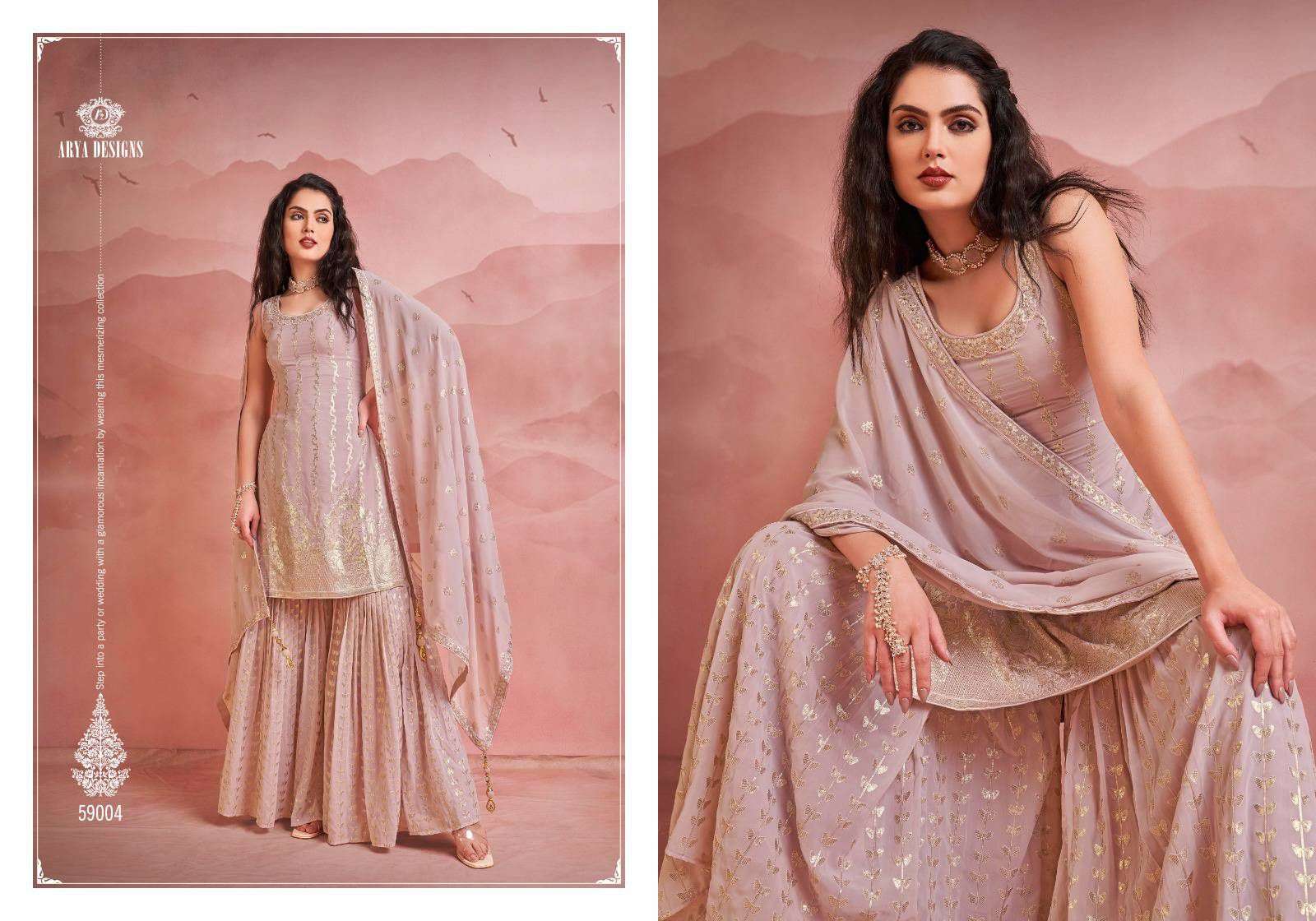 Arya Designs Noorani Saga Vol 7 Latest Designer Gharara Dress Partywear Collection view 9