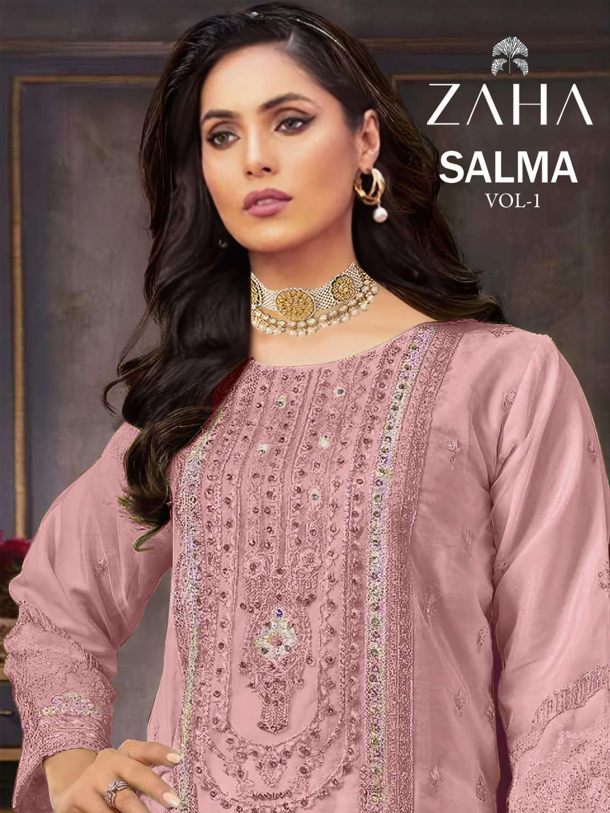 Zaha Salma Vol 1 Organza Pakistani Suit view 2