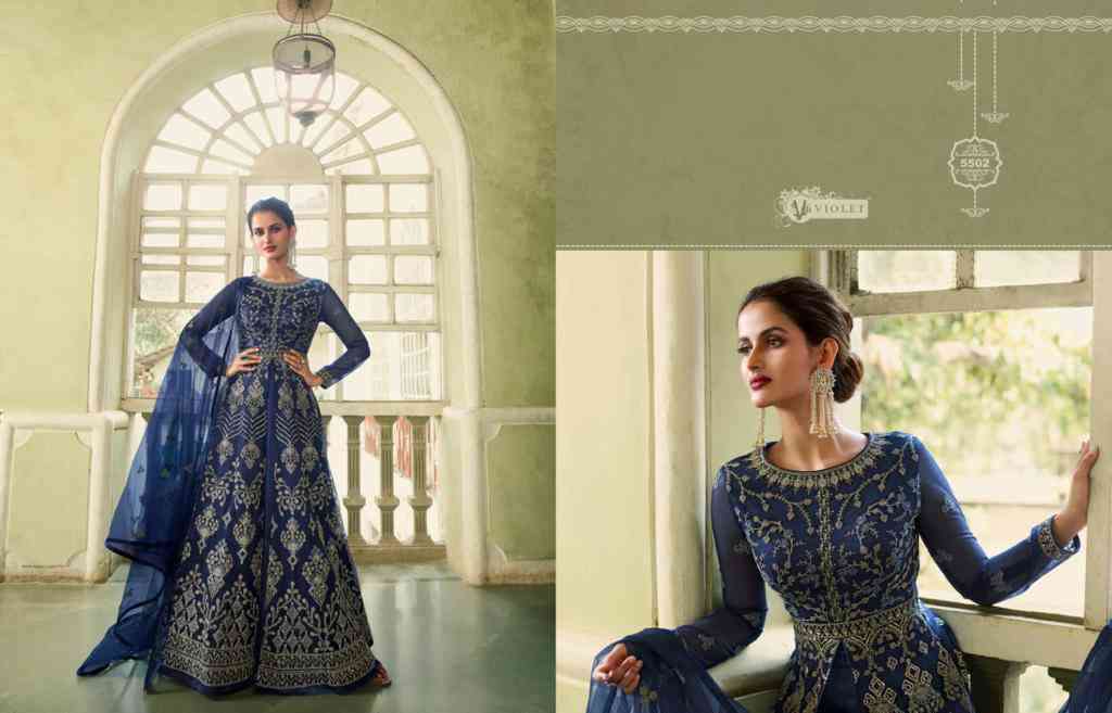 Swagat Violet Designer Anarkali Gown view 14