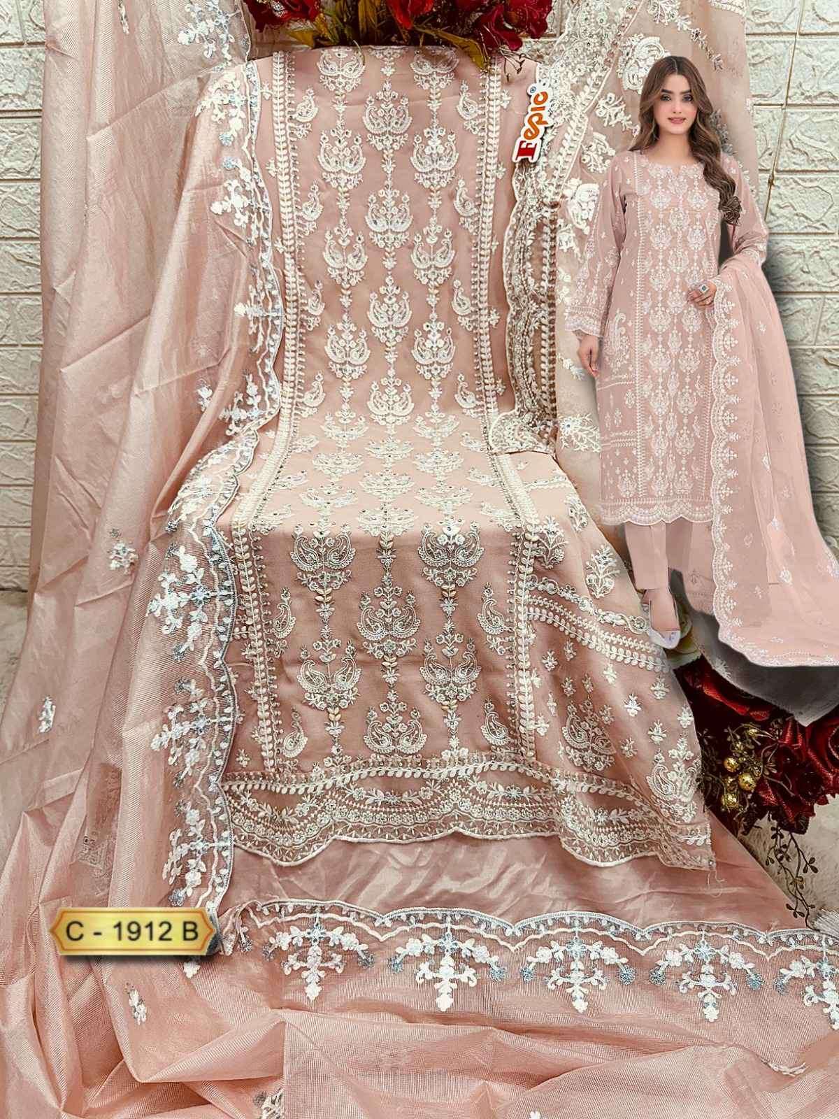 Fepic C 1912 Colors Pakistani Embroidered Georgette Suit view 5