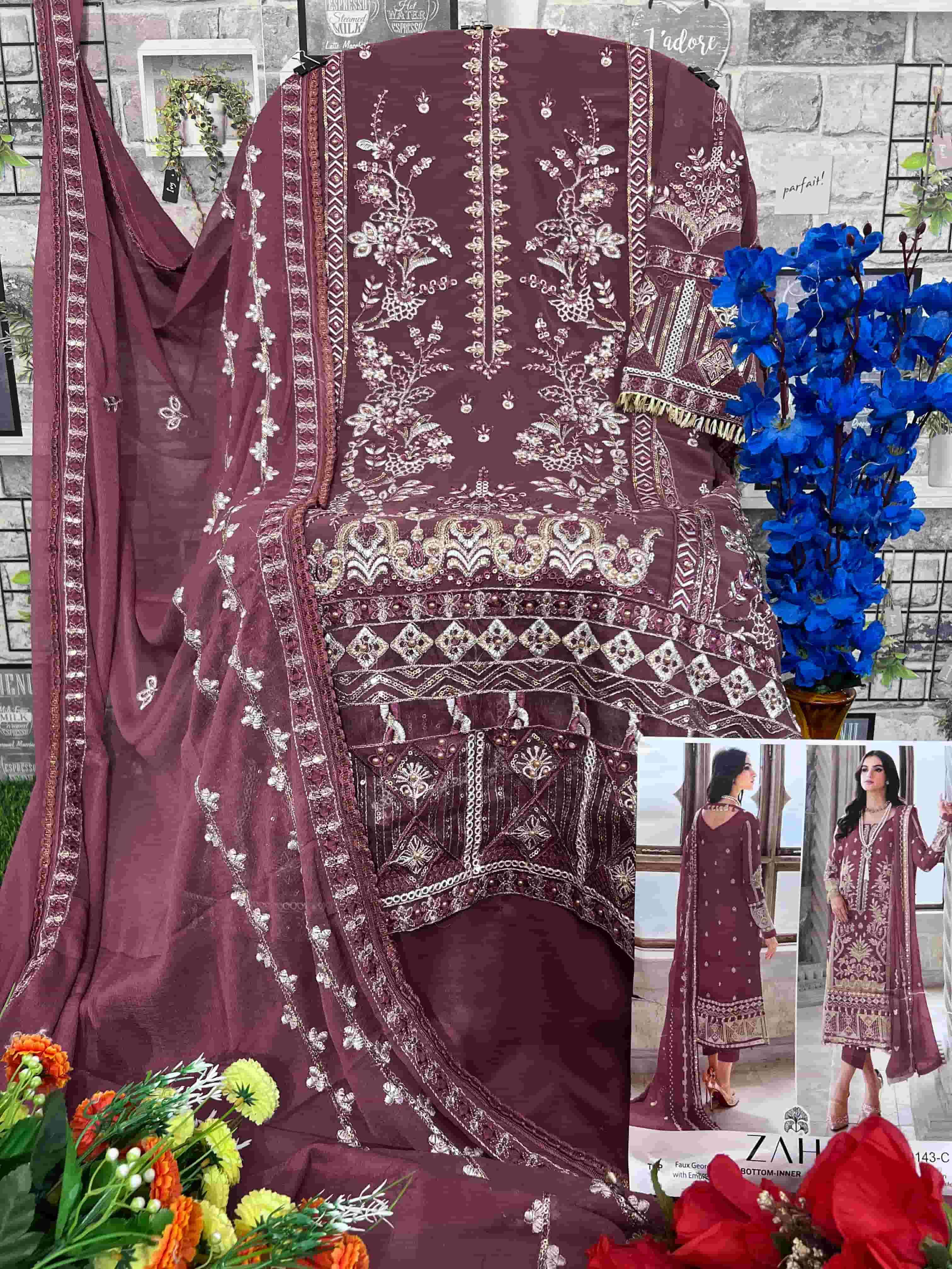Zaha Gullal Vol 2 Hits Colors Pakistani Style Heavy Designer Salwar Suit Wholesalers view 10