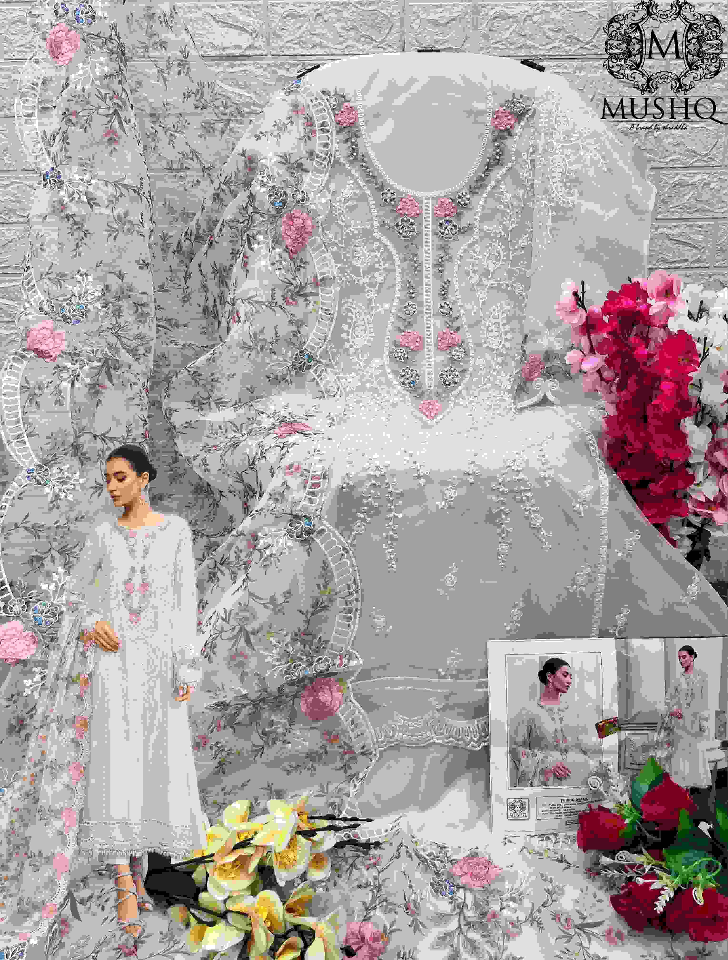 Mushq M-298 Designer Organza Pakistani Suit view 9