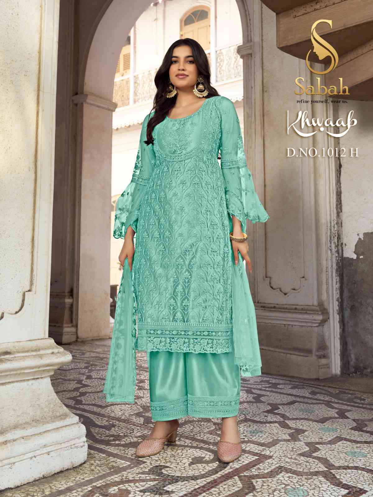 Fk Fashion Sabah Khwaab 1012 Colors Partywear Net Salwar Suit Catalog Exporter view 3