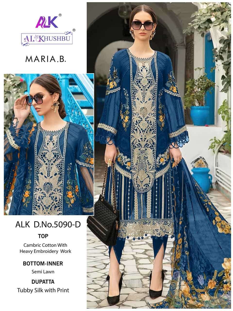 Al Khushbu 5090 D Heavy Embroidered Designer Pakistani Salwar Kameez Exporter