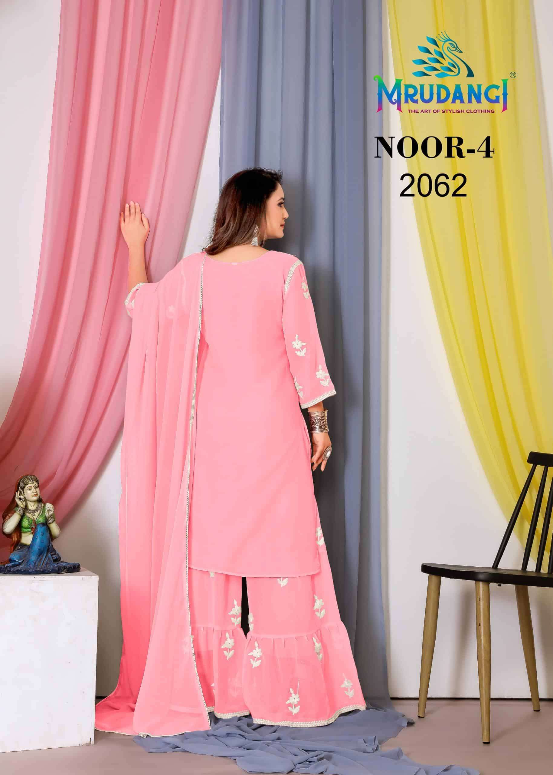 Mrudangi Noor Vol 4 Fancy Embroidered Designer Suits Wholesalers view 8
