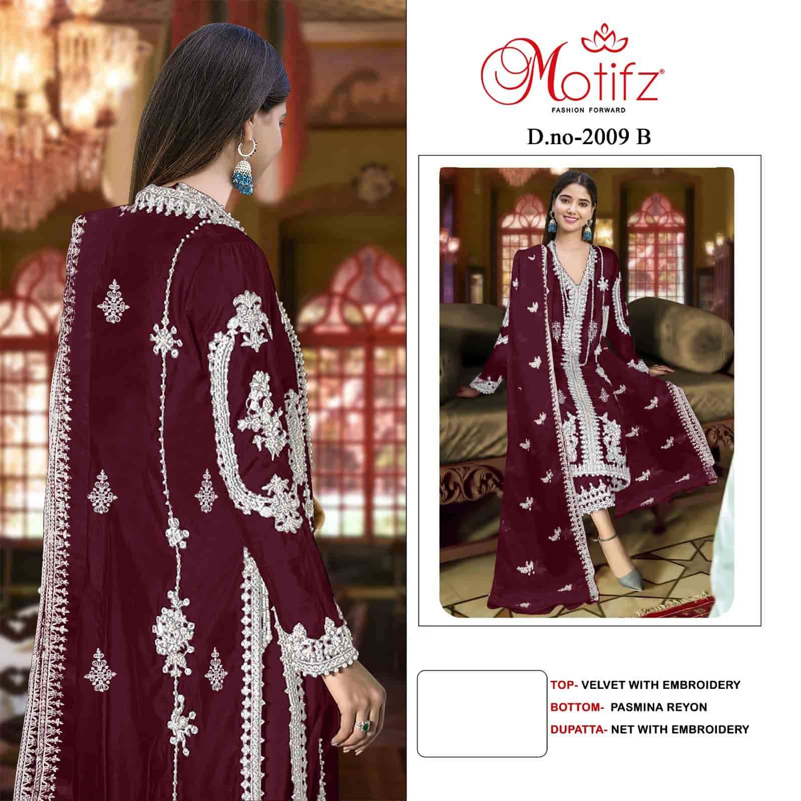 Motifz 2009 Colors Pakistani Festive Wear Style Designer Winter Wear Suit Exporters view 9