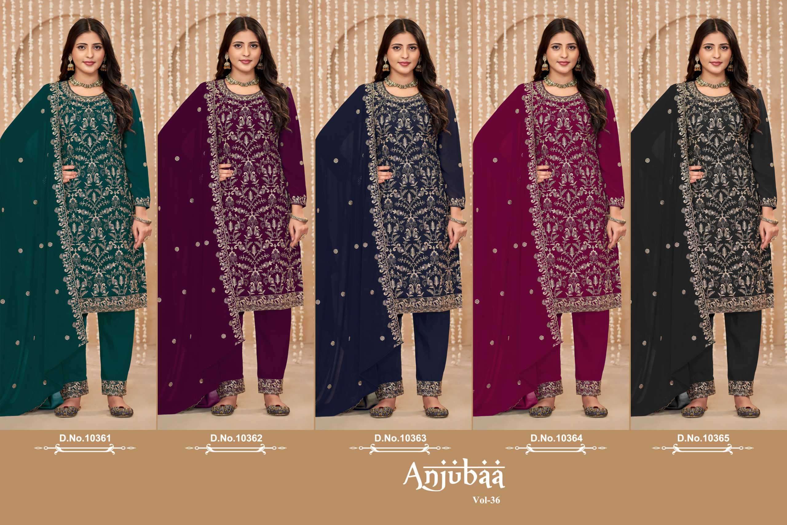 Anjubaa Vol 36 10361 To 10365 Designer Work Georgette Suit view 7