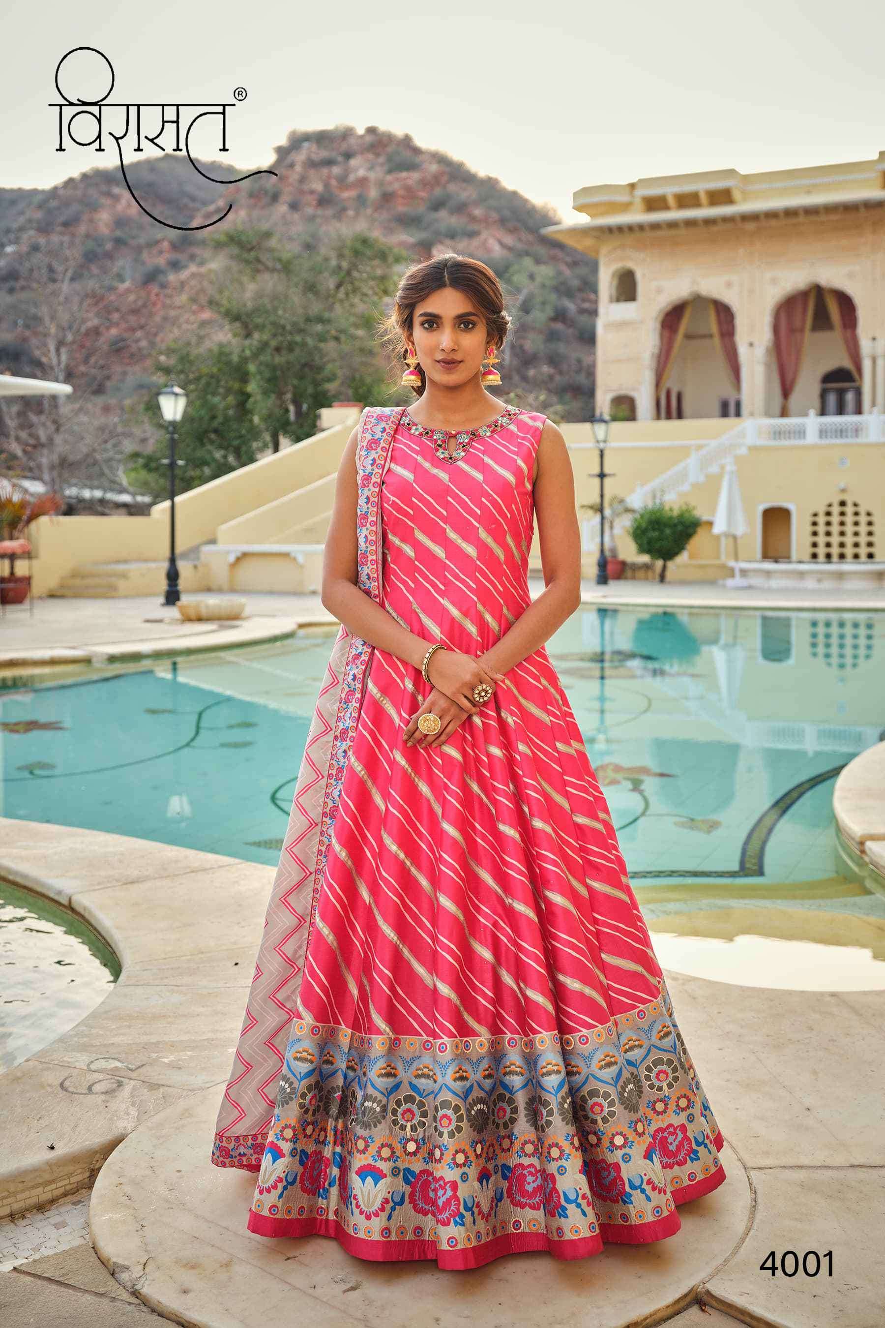 Virasat Peshwai 4001 To 4006 Exclusive Designer Gown view 9