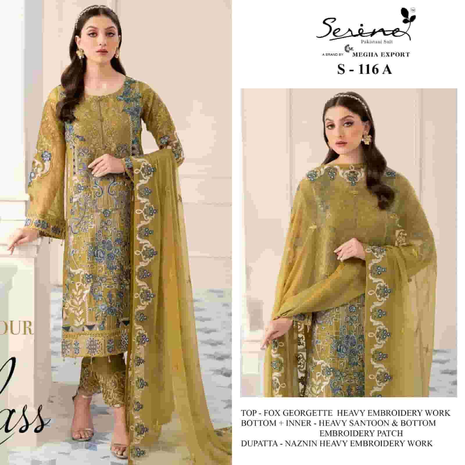 Serine S 116 A Pakistani Style Designer Georgette Embroidered Suit Ensemble view 3