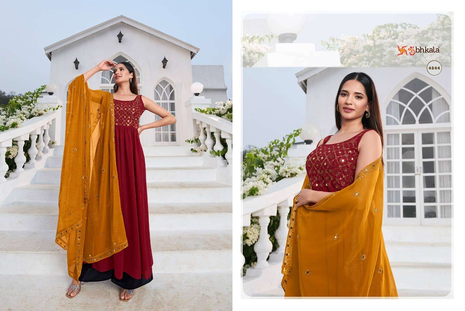 Shubhkala Flory Festive Palazzo Dress