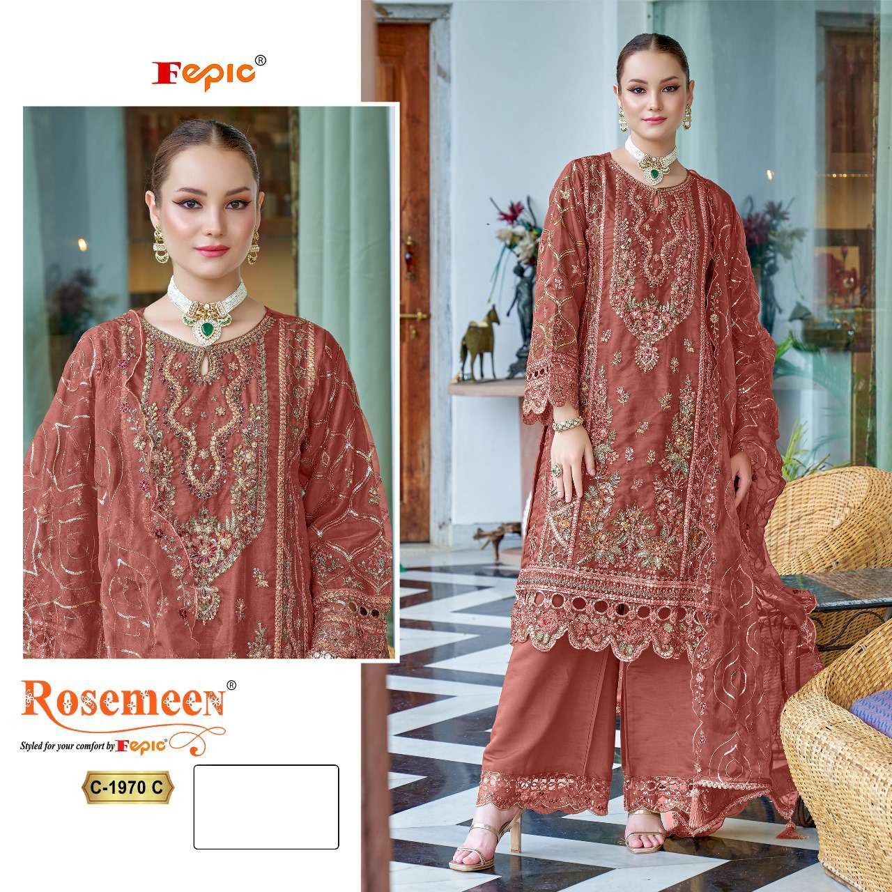 Fepic C 1970 Colors Pakistani Salwar Collection At Price view 3