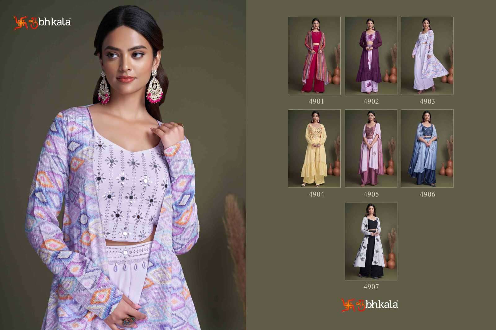 Shubhkala Flory Vol 34 Exclusive Shrug Style 3 Piece Stylish Western Outfit view 24