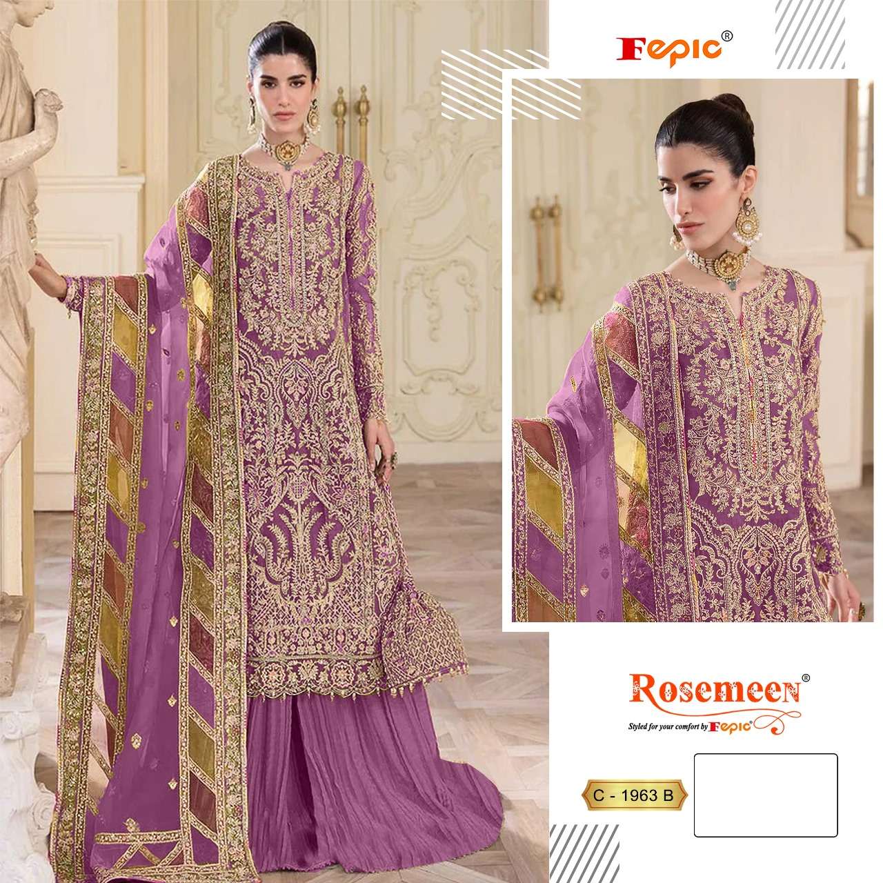 Fepic C 1963 Colors Pakistani Suit Salwar At Price view 2
