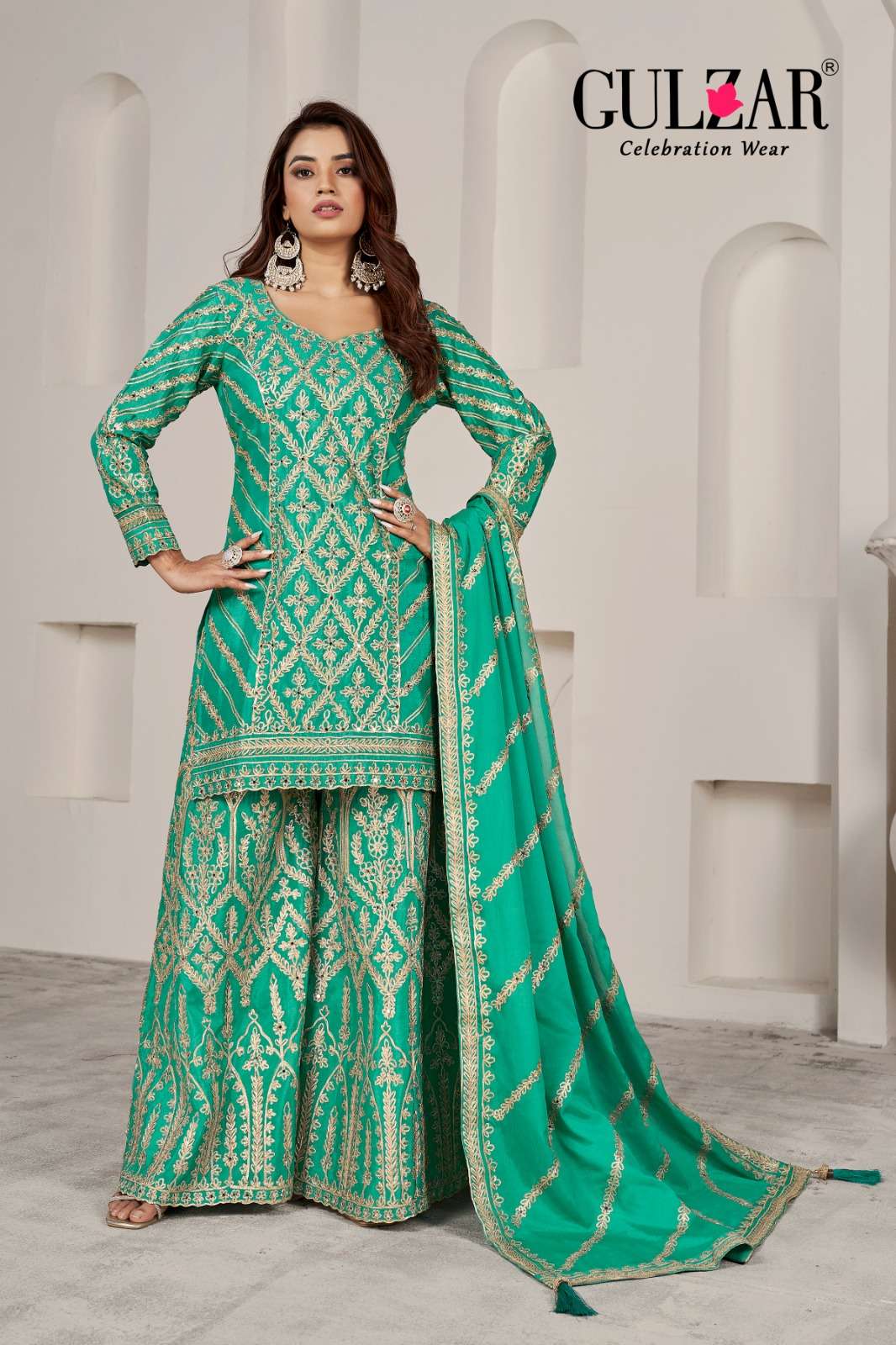 Gulzar Gotakari Designer Palazzo Suit view 7