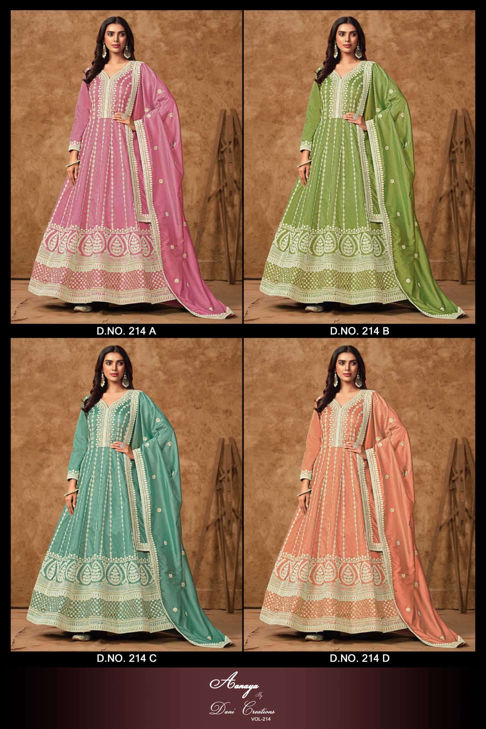 Aanaya Vol 214 Dola Silk Gown view 10
