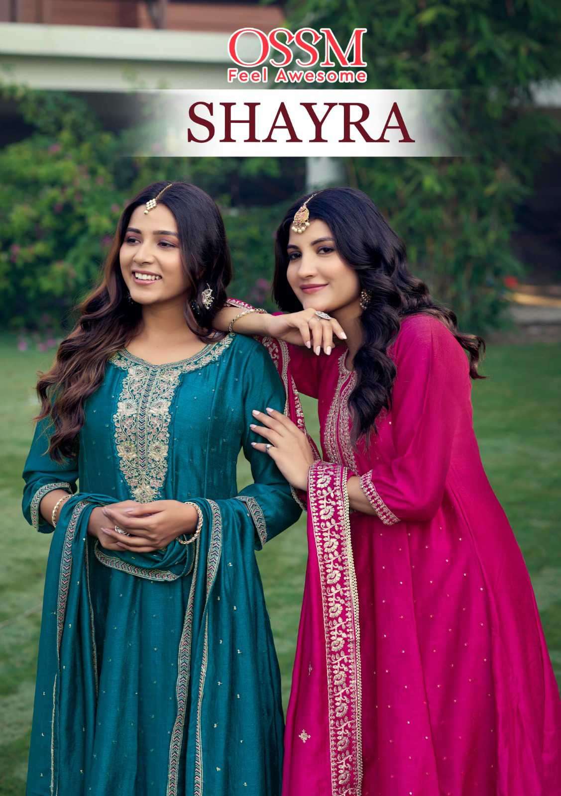 Ossm Shayra Fancy Silk Readymade Anarkali Style Suits view 7