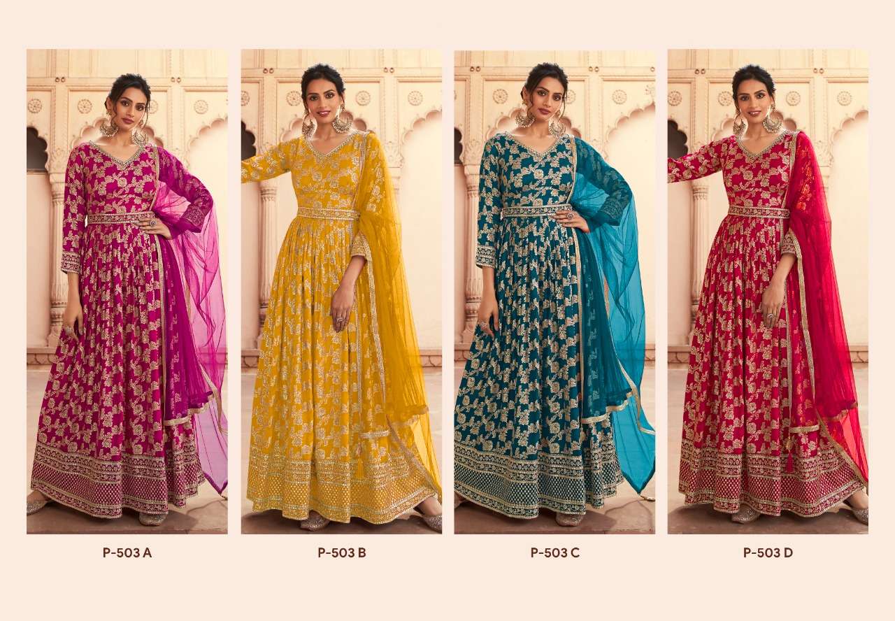 LT Fabrics Nitya 503 Colors Exclusive party Long Dress New Designs view 7