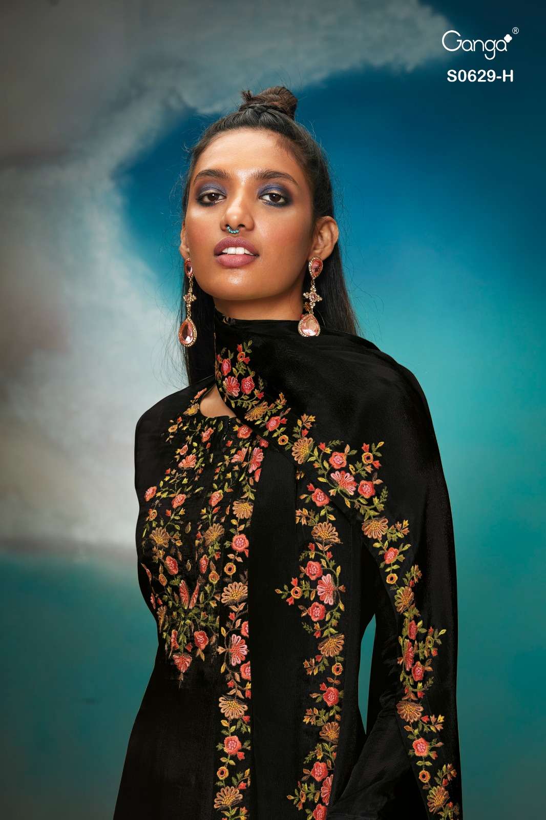 Ganga Kathika 629 Single Premium Silk Partywear Suit