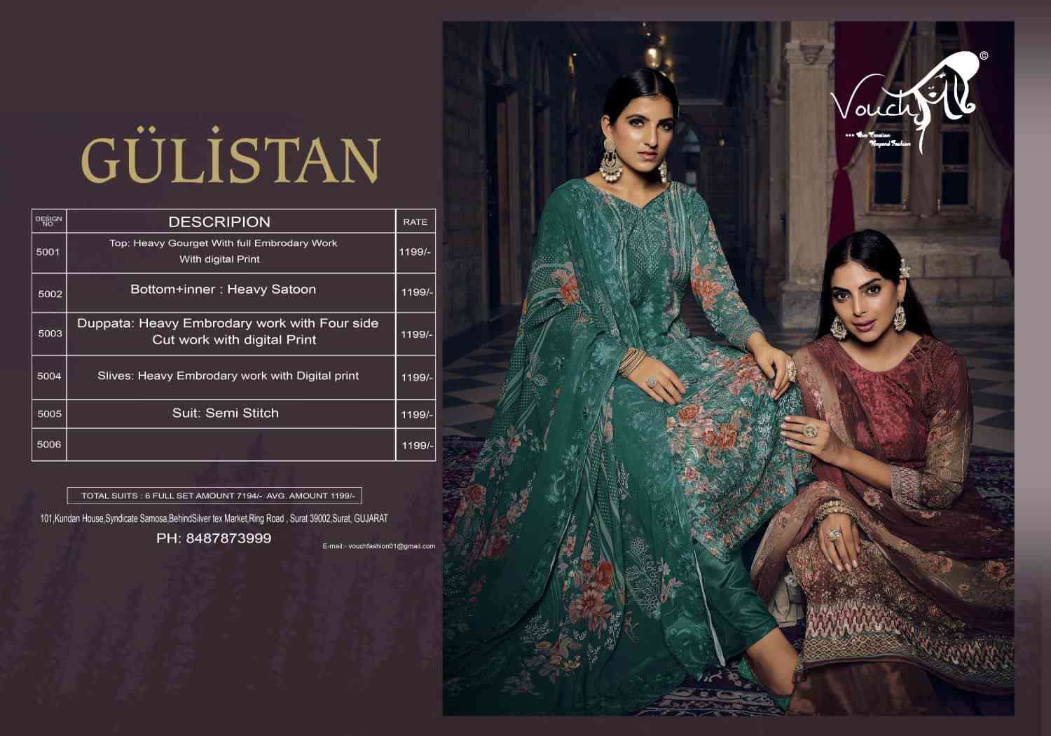 Vouch Mi Gulistan Designer Party Wear Ladies Suit Online New Collection view 11