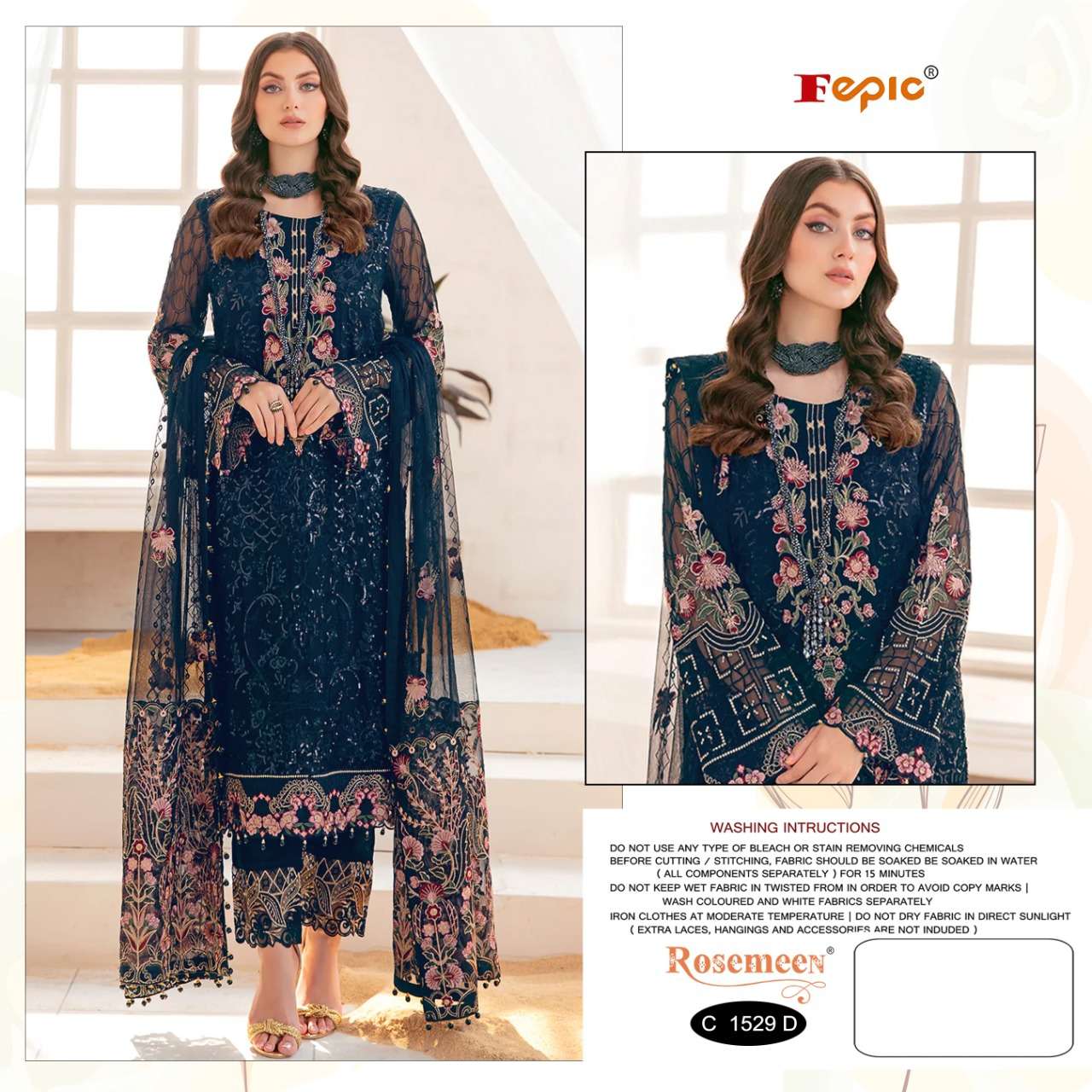Fepic C 1529 Colors Partywear Designer Pakistani Salwar Suit Catalog Exporter view 3