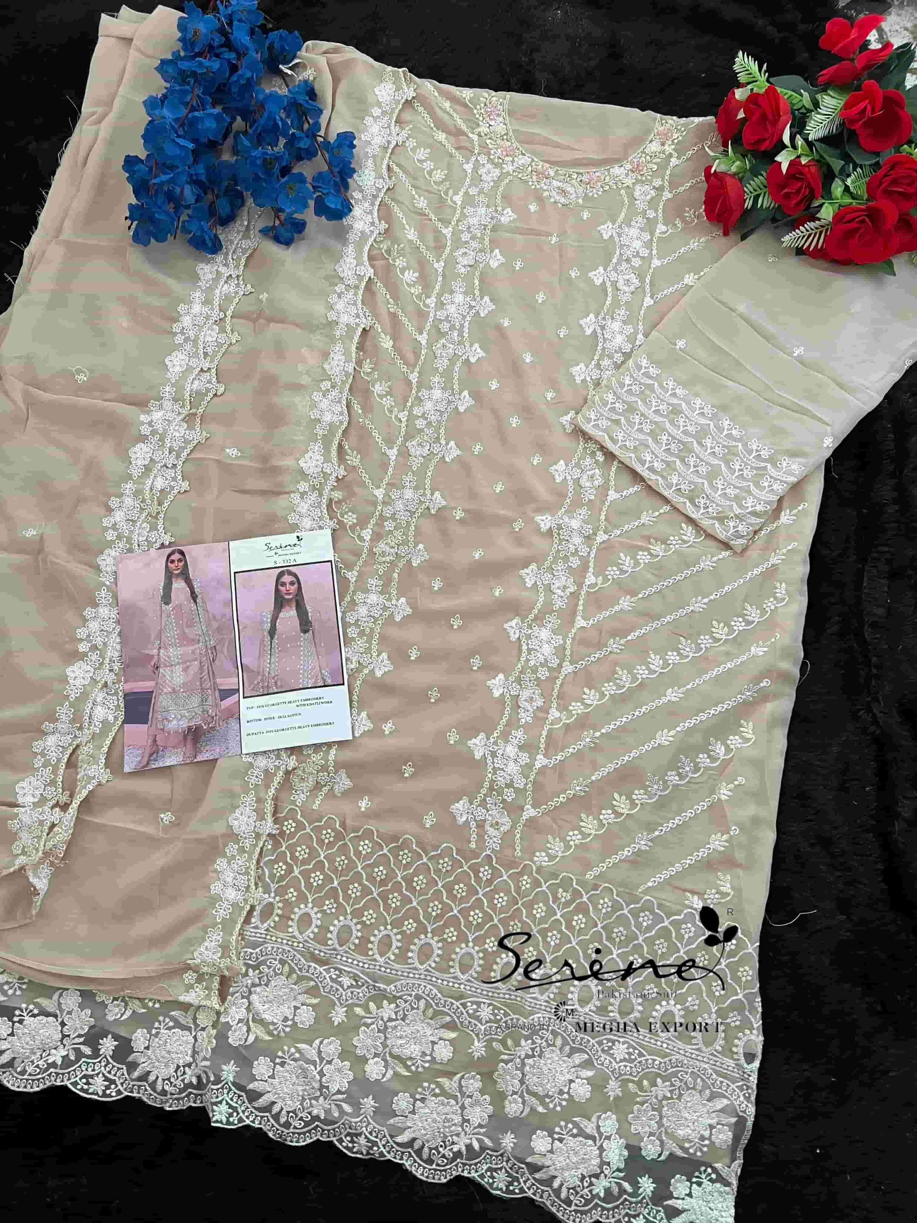 Megha Export S 332 Colors Pakistani Style Designer Georgette Suit Wholesalers view 8