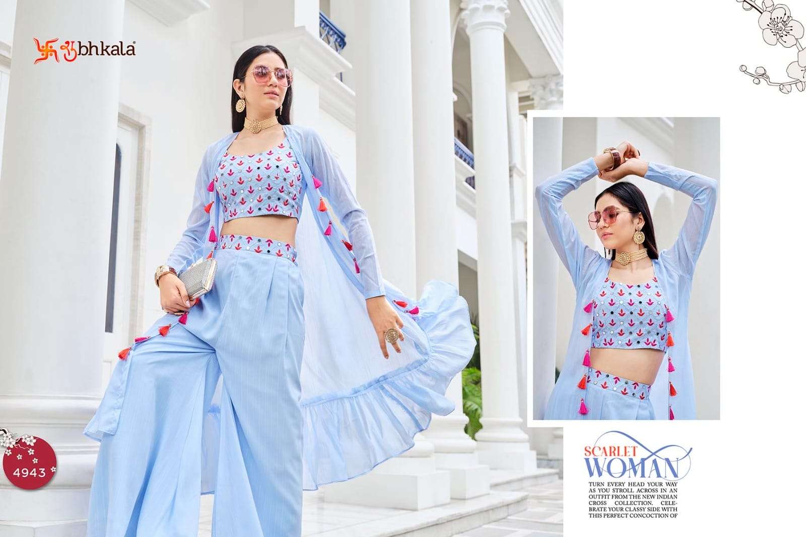 Shubhkala Flory Vol 38 Latest Designer 3 Piece Party Wear Collection view 5