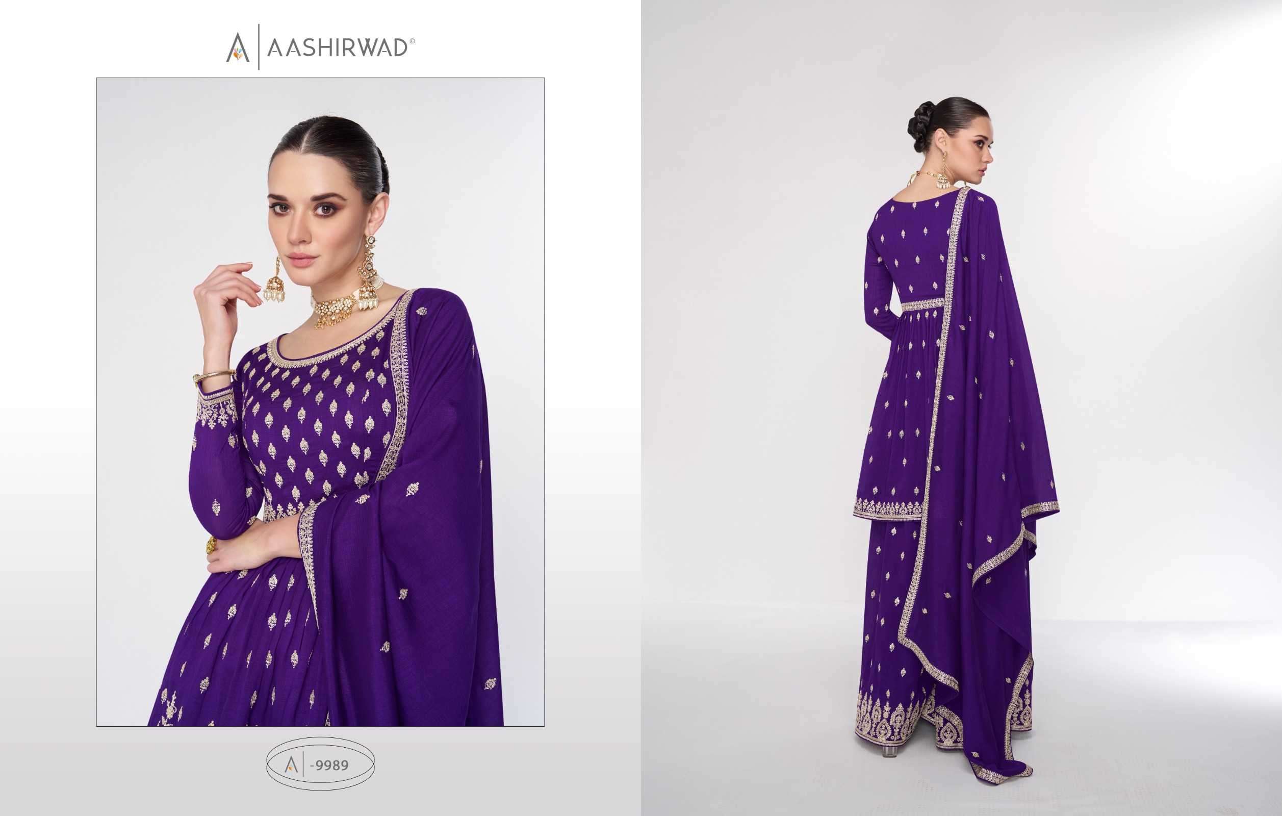 Aashirwad Sahira 9989 To 9991 Readymade Designer Dress Catalog Exporters view 3