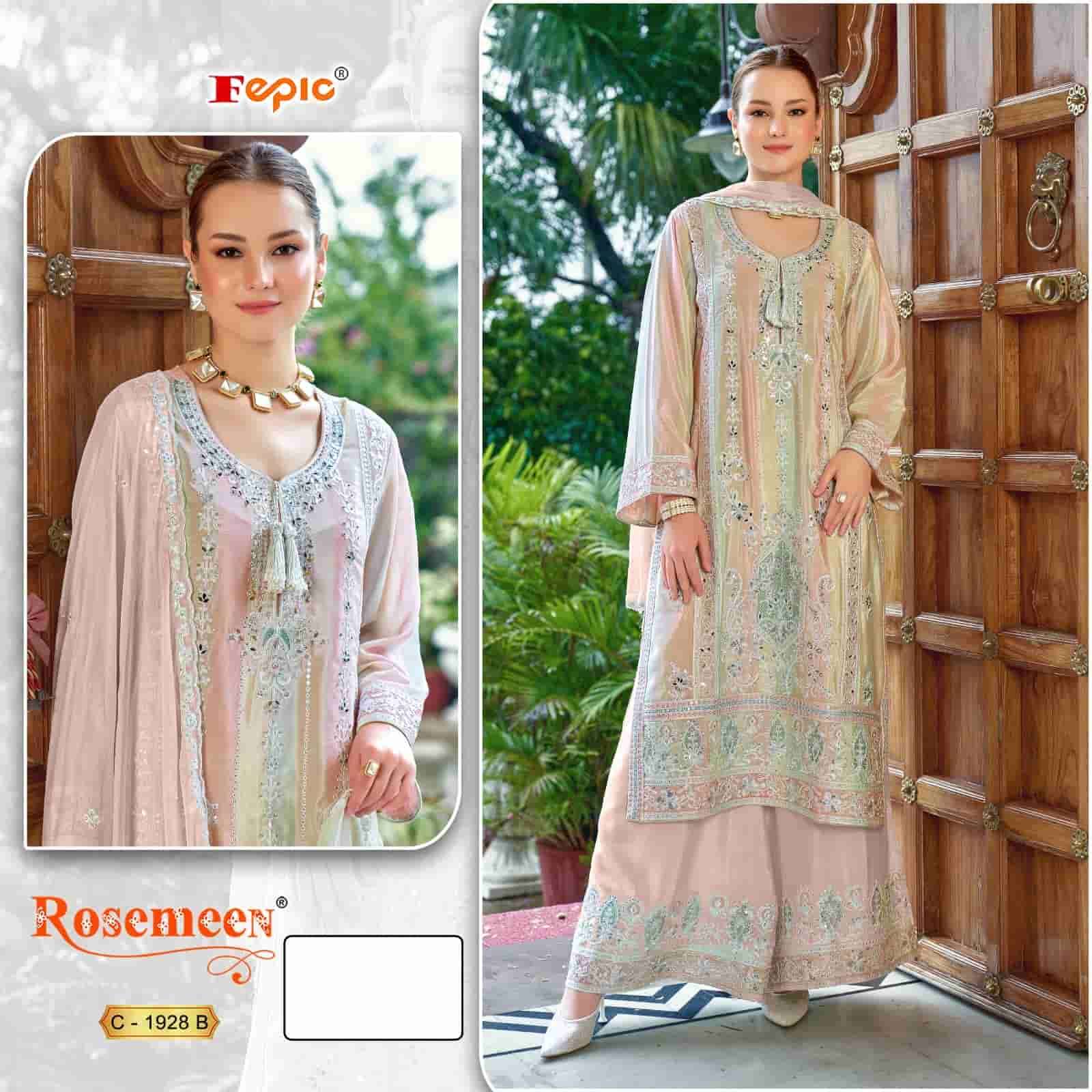 Fepic C 1928 Colors Pakistani Style Designer Chinon Suit Wholesalers view 2