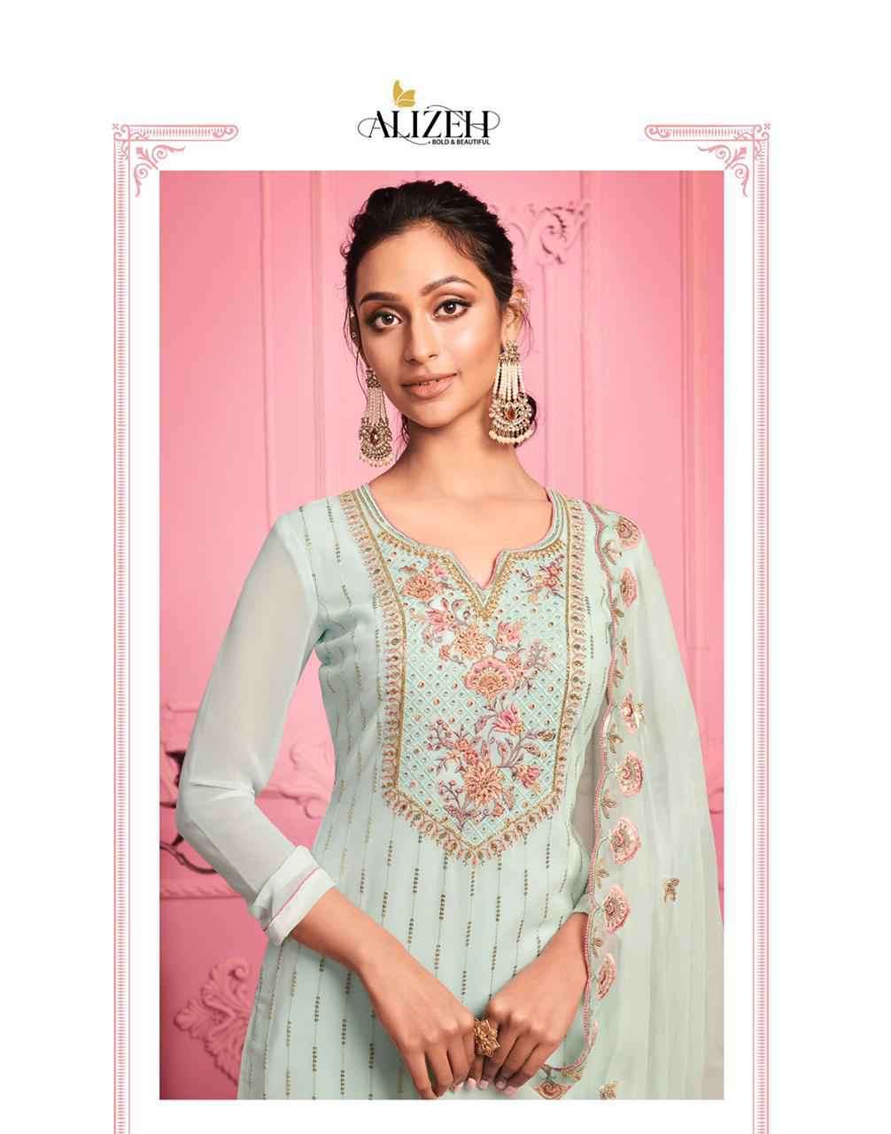 Aliizeh Murad Vol 1 Party Wear Straight Suit Collection at Best Rate view 5