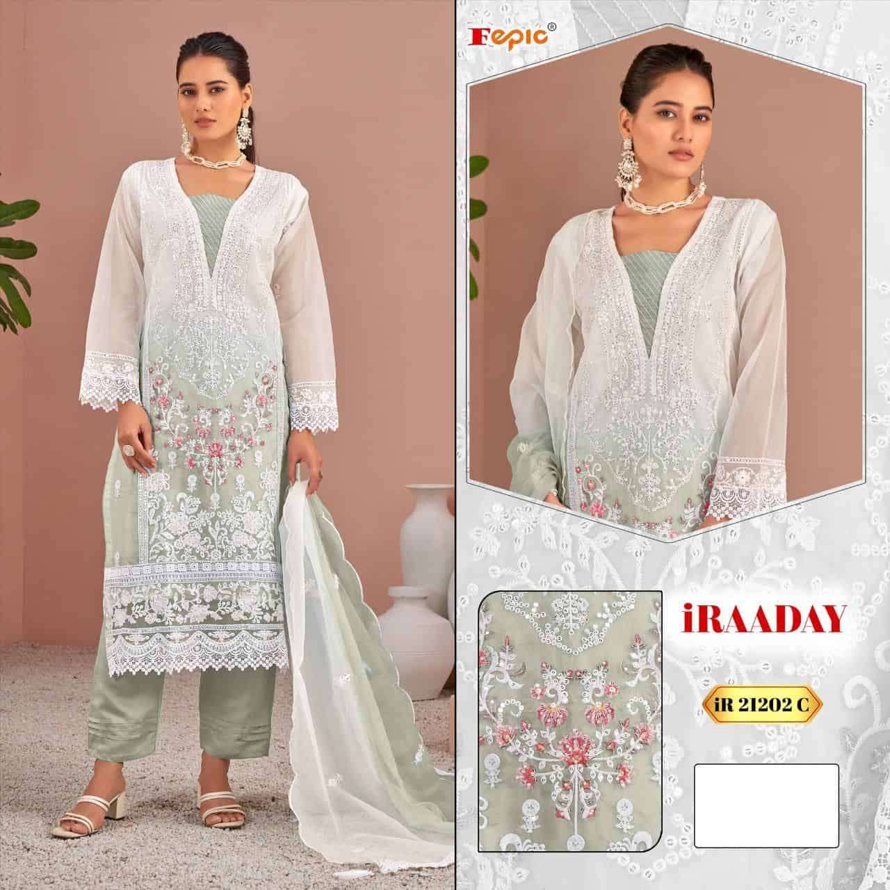 Fepic Rosemeen Organza Embroidered Salwar Suit view 3