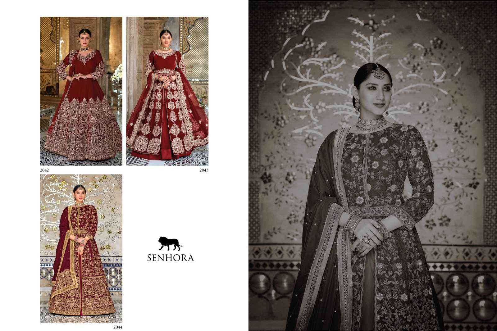 Senhora Dulhan Vol 32 Heavy Designer Velvet Bridal Wear Gown view 9