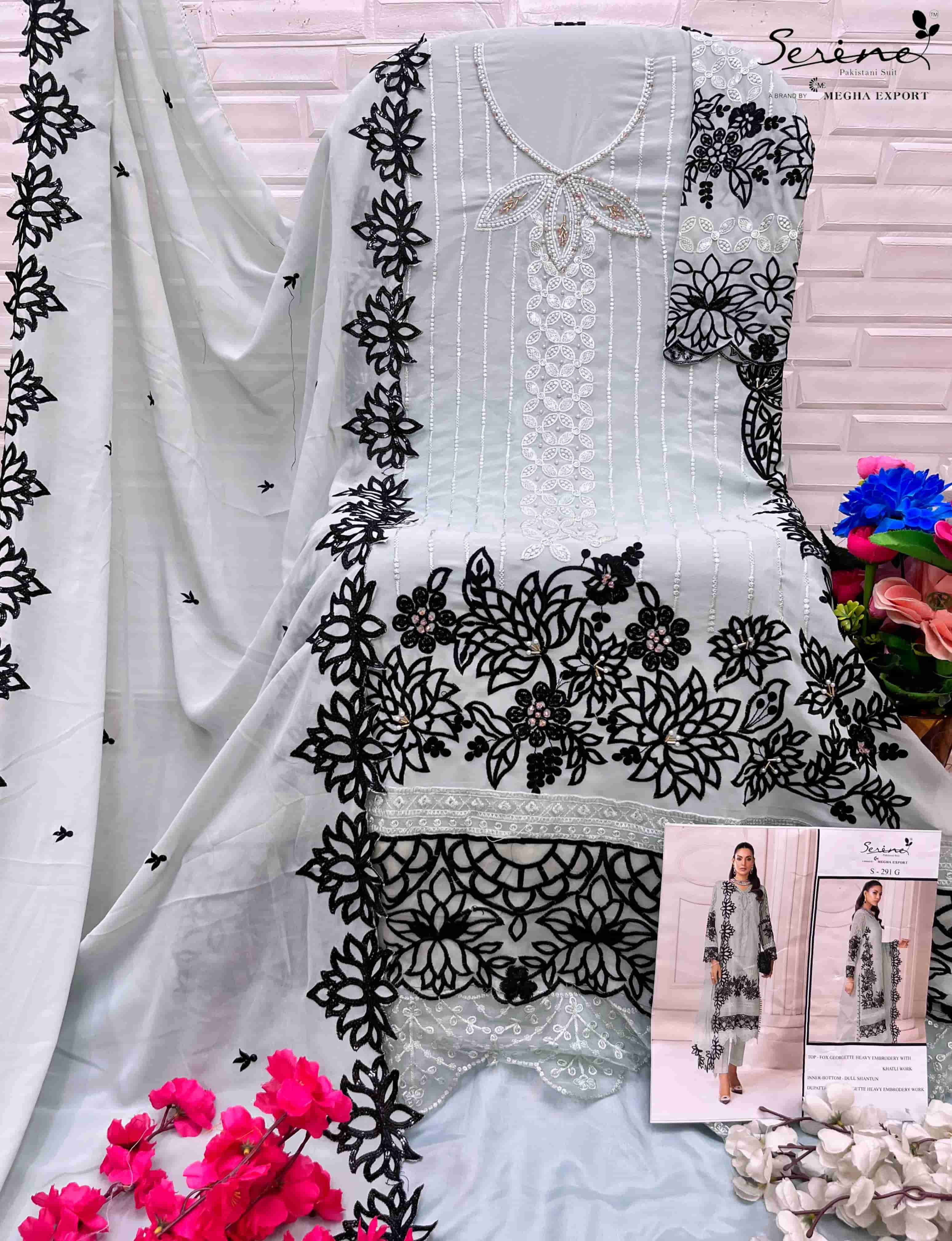 Megha Export S 291 Colors Pakistani Style Designer Georgette Suit Wholesalers view 7