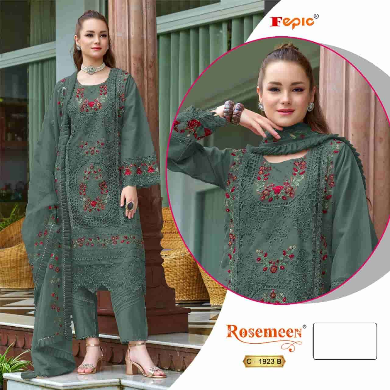 Fepic C 1923 Colors Pakistani Style Organza Embroidered Suit Wholesalers view 2