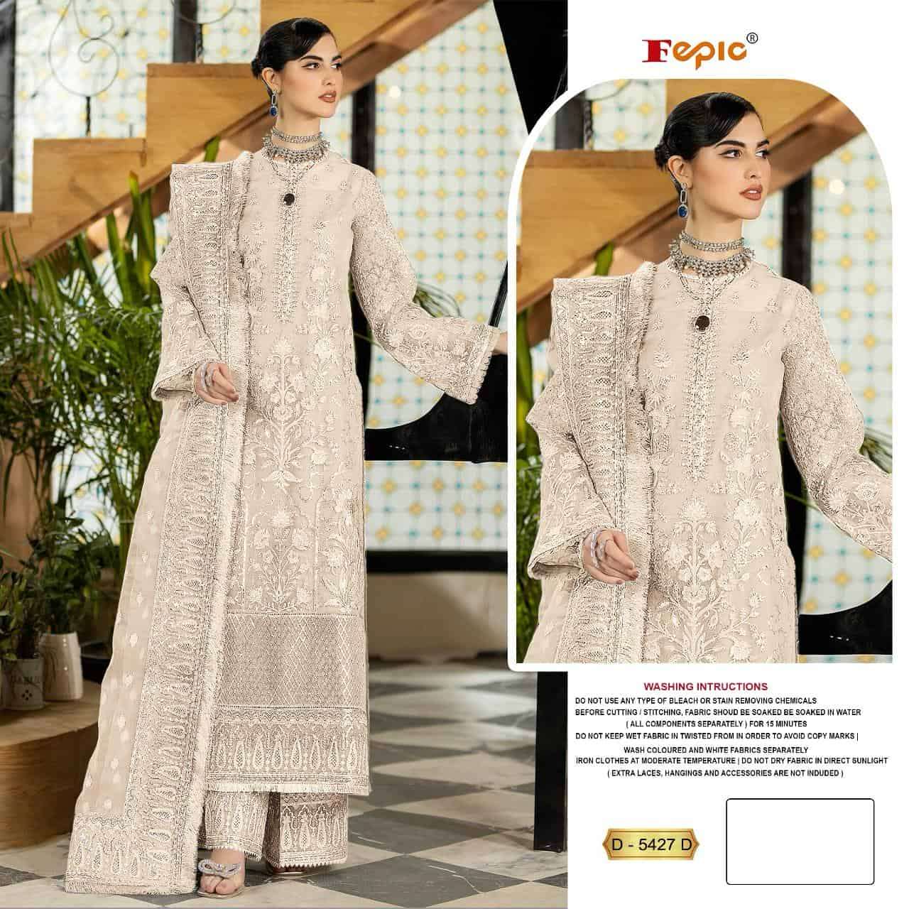 Fepic D 5427 Colors Pakistani Georgette Embroidered Salwar Kameez Wholesalers view 4
