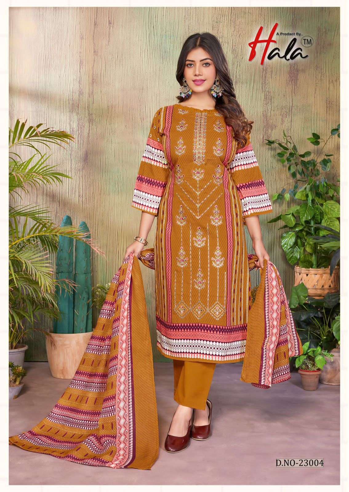 Hala Bin Saeed Vol 23 Unstitch Cotton Ladies Dress view 5