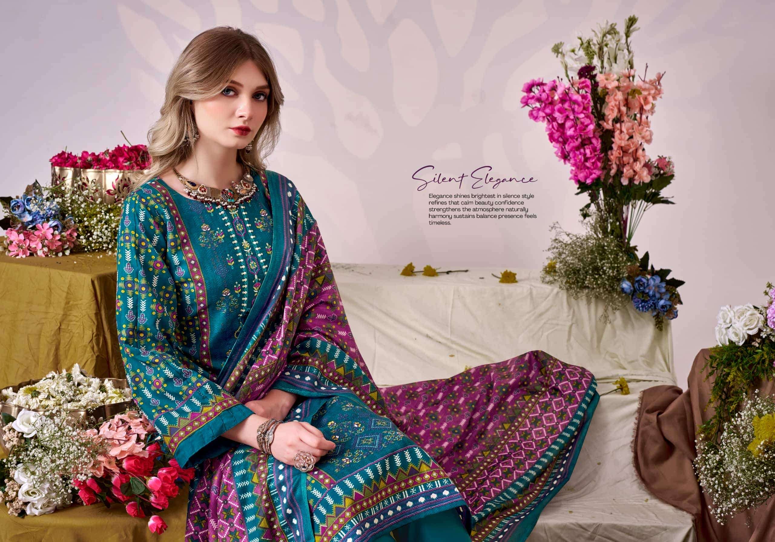 Romani Bin Kareem Vol 5 Printed Cotton Dress Material Catalog view 6