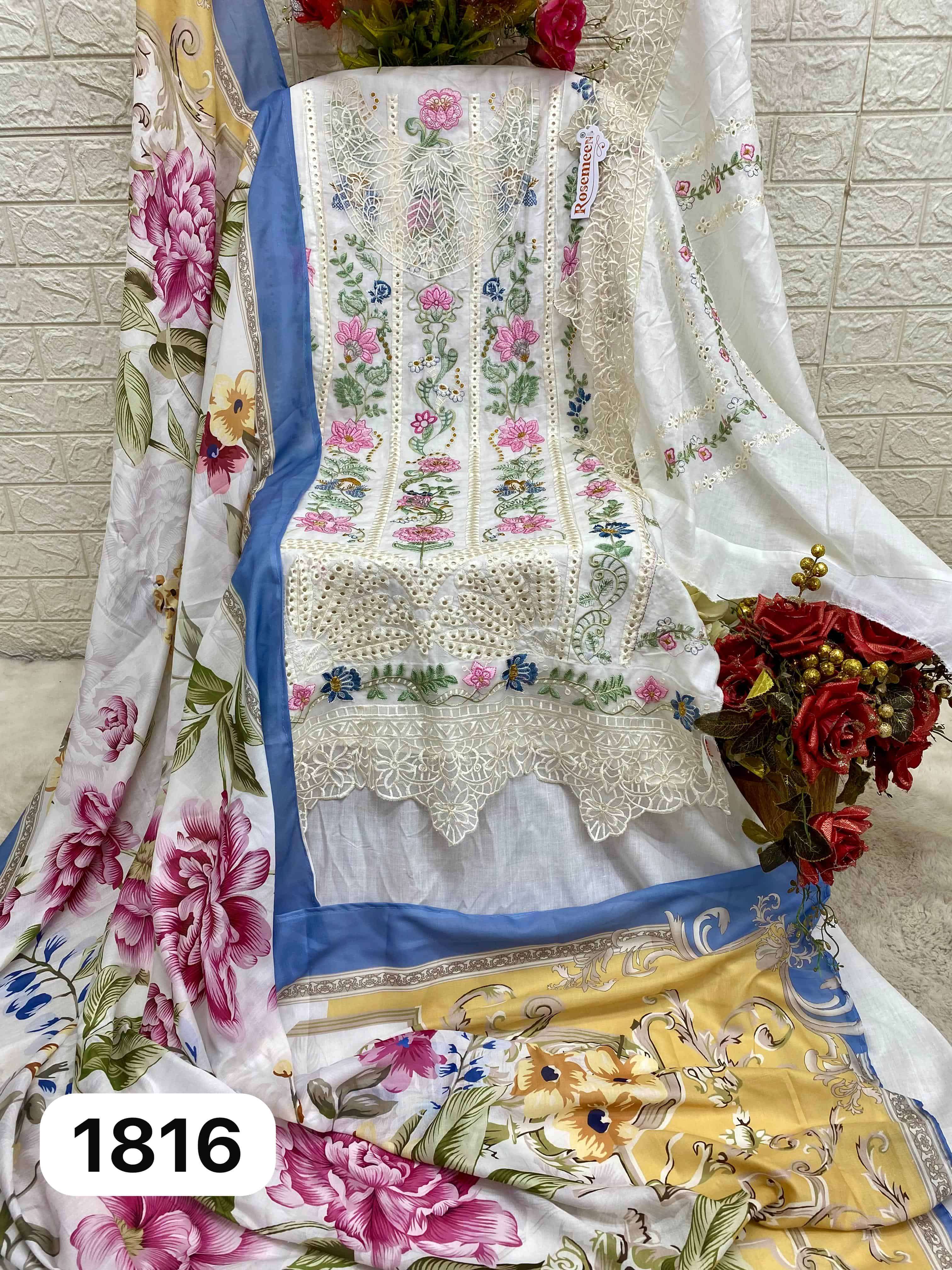 Fepic C 1816 Colors Exclusive Latest Designer Pakistani Cotton Suit Wholesalers view 7