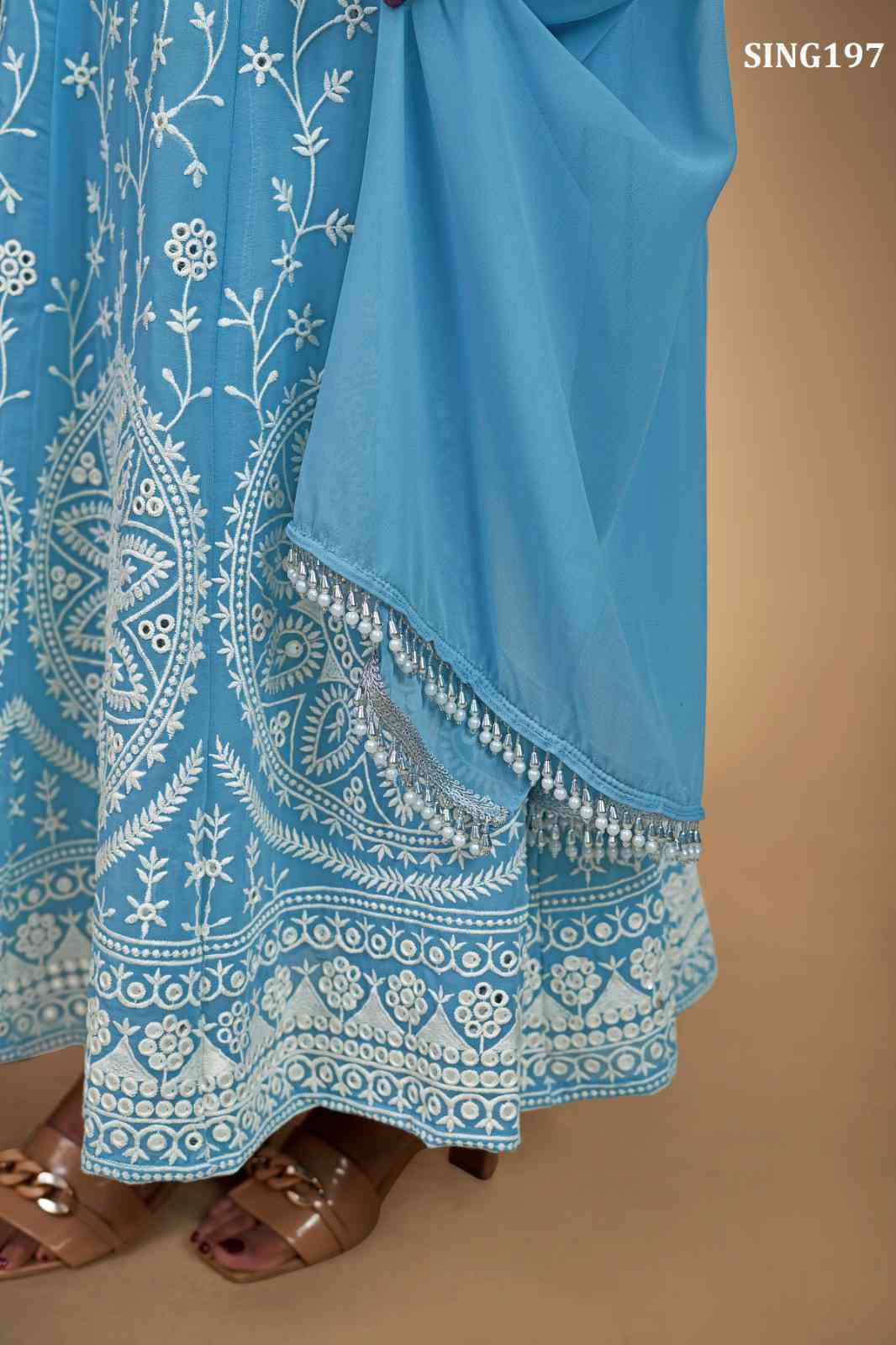 Arya Designs Sing197 Partywear Anarkali Dress Online Collection view 6