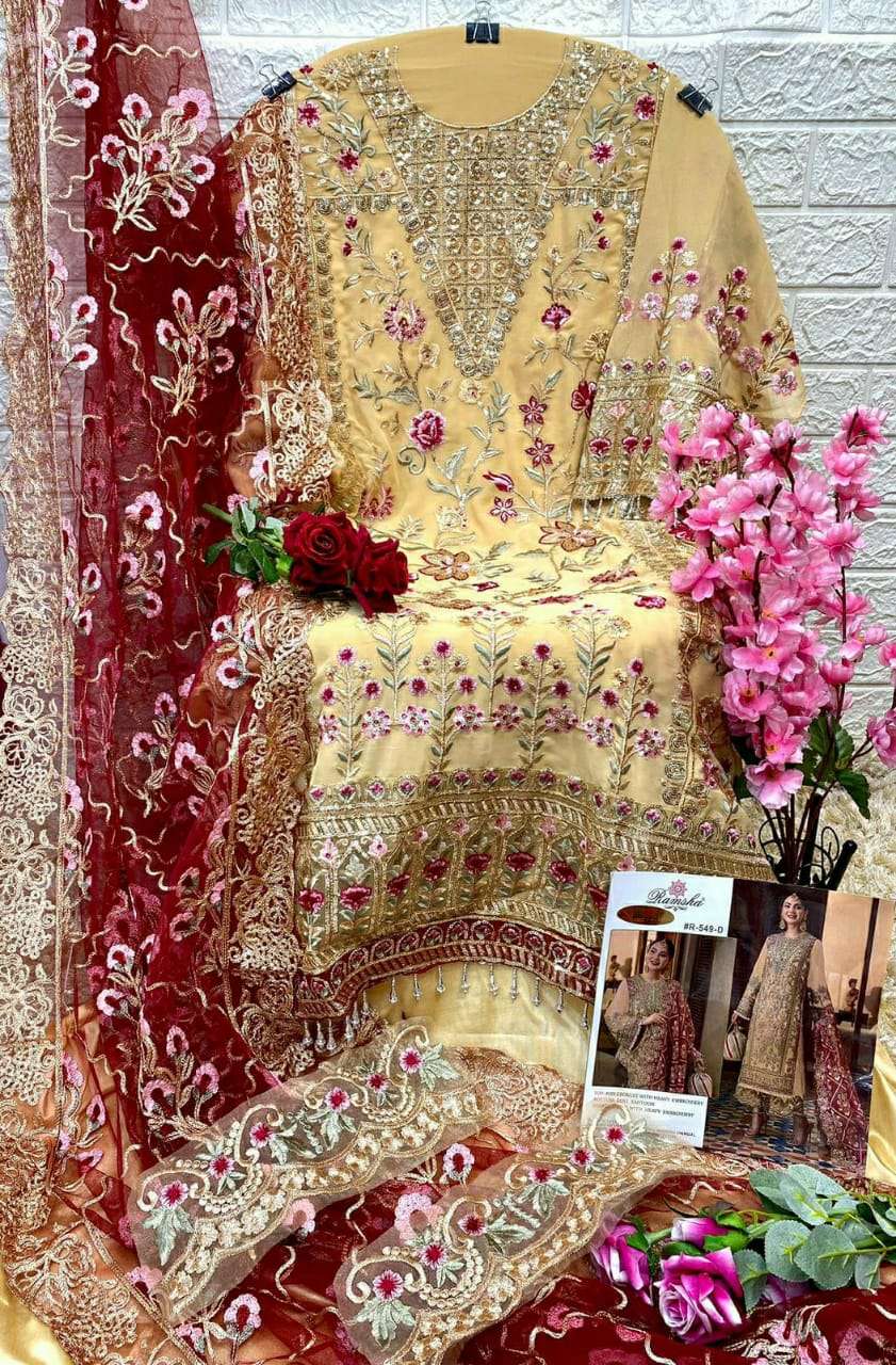 Ramsha R 549 Nx Heavy Work Pakistani Dress New Collection view 8