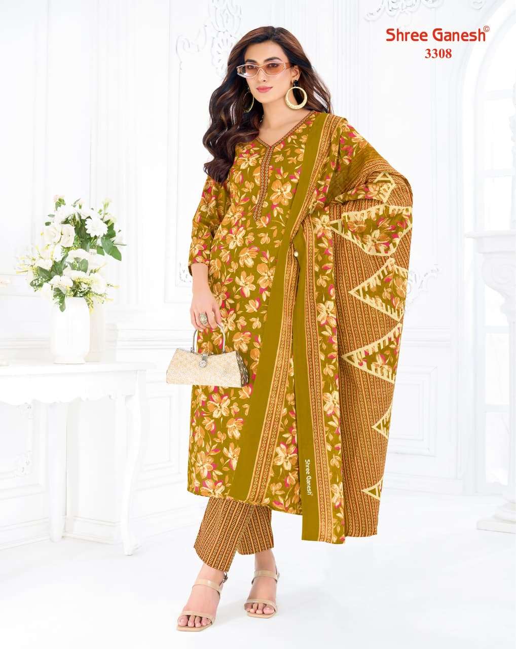 Shree Ganesh Samaiyra Vol 23 Printed Pure Cotton Suit Catalog view 5