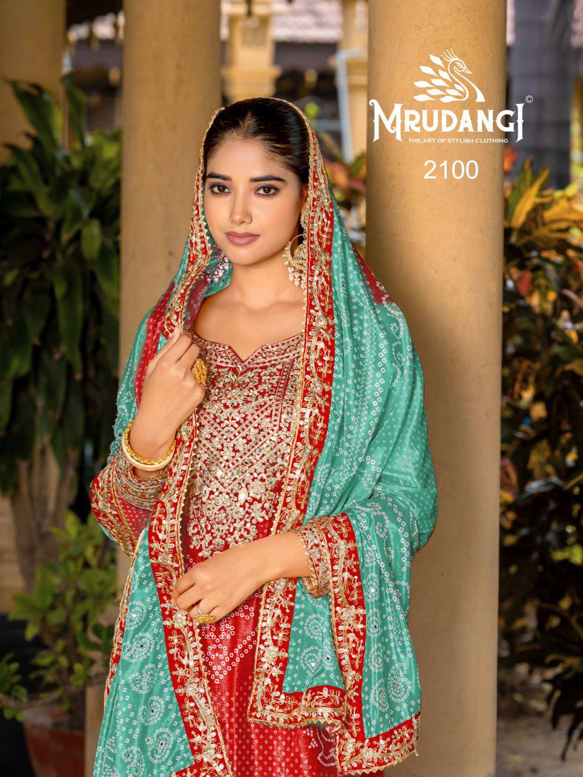 Mrudangi Ishani 2097 To 2101 Festive Waer Palazzo Suit view 7